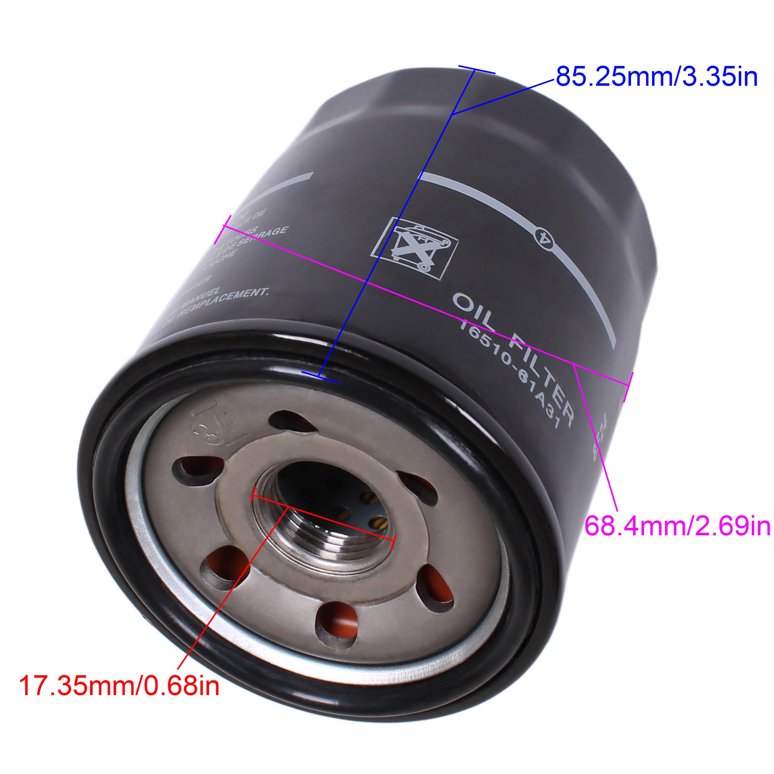 Boat Motor 16510-61A31 16510-61A32 Oil Filter for Suzuki Outboard Engine DF70A DF80A DF90A DF 70A 80A 90A 115A 70HP 80HP 90HP 10