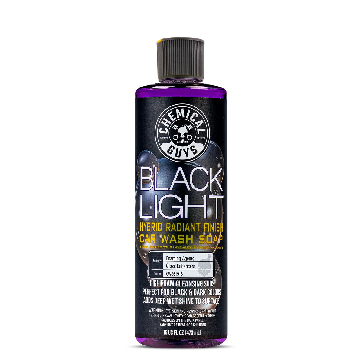 Chemical Guys Cws61916 Black Light Foaming Car Wash Soap(Works With Foam Cannons, Foam Guns Or Bucket Washes)Safe For Cars,Truck