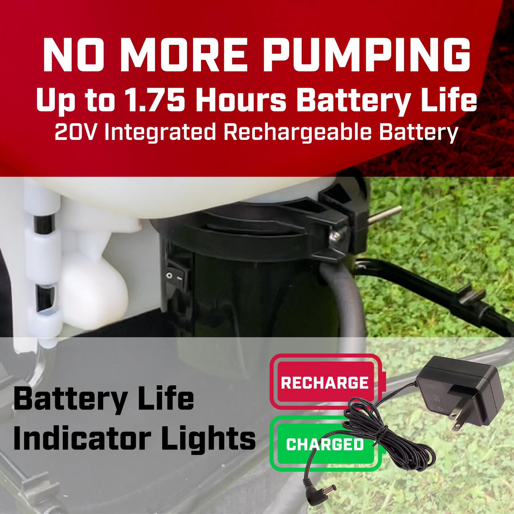 Chapin 60124: 4-Gallon Multi-Purpose Internal Battery Rechargeable Backpack Sprayer, Translucent White, Poly Tank