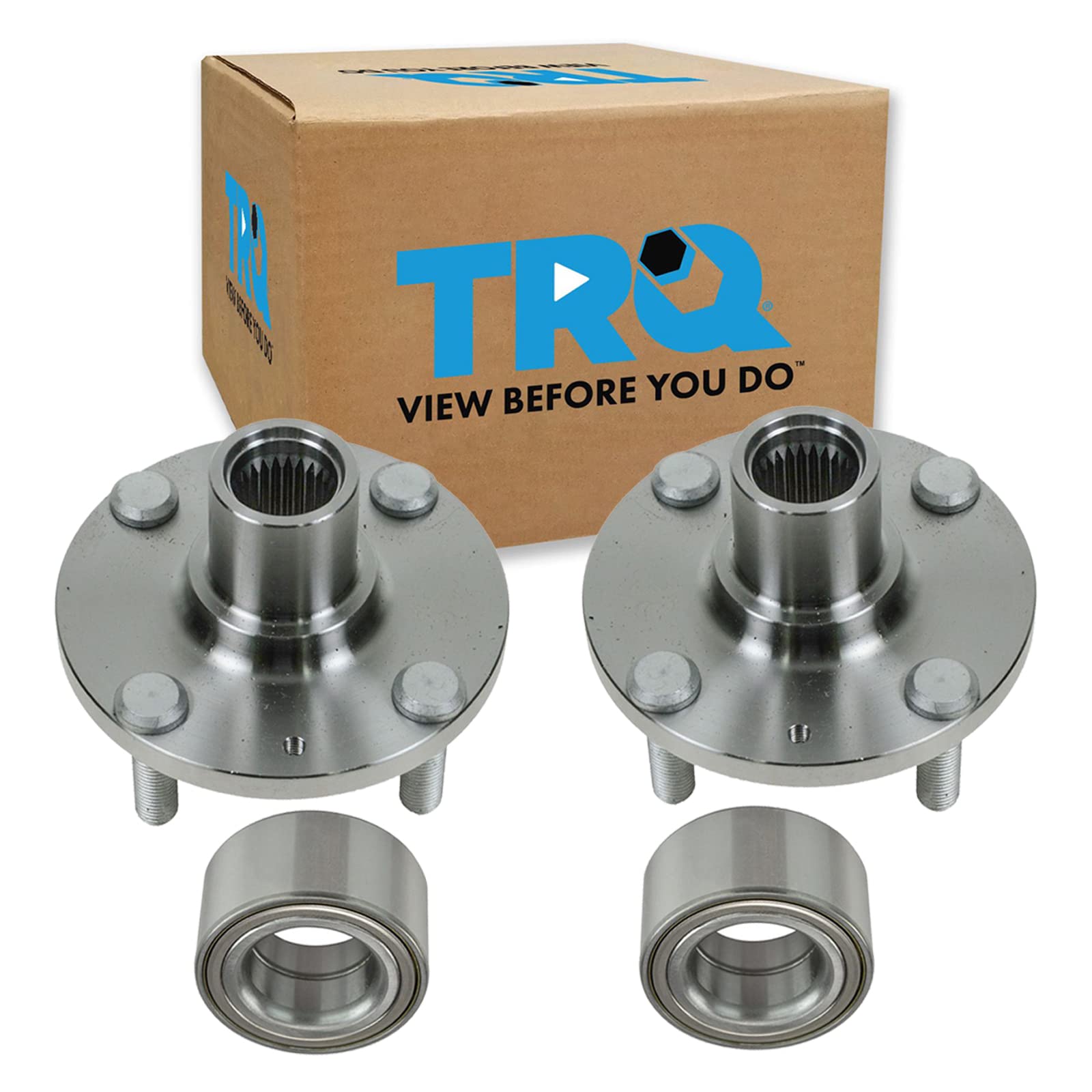 Trq Front Wheel Hub Bearings Assembly Set Compatible With 2000-2011 Hyundai Accent 2006-2011 Kia Rio Rio5