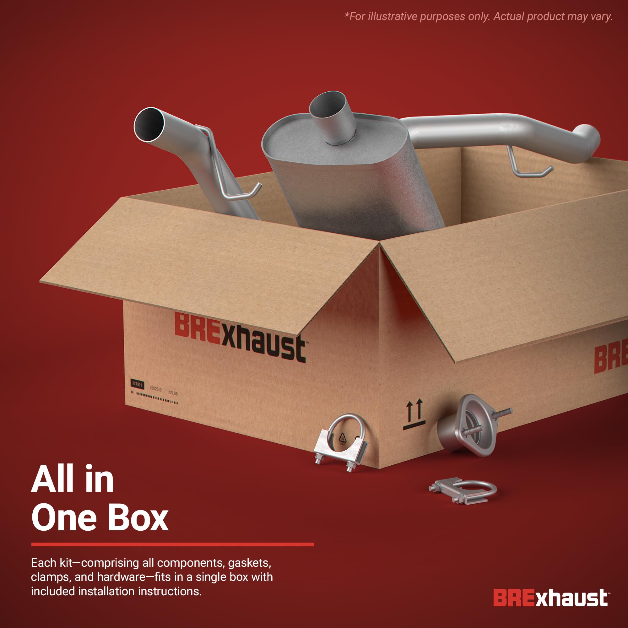 Brexhaust Direct-Fit Replacement Exhaust System 106-0171: Compatible With 2005-2012 Toyota Tacoma 4.0L