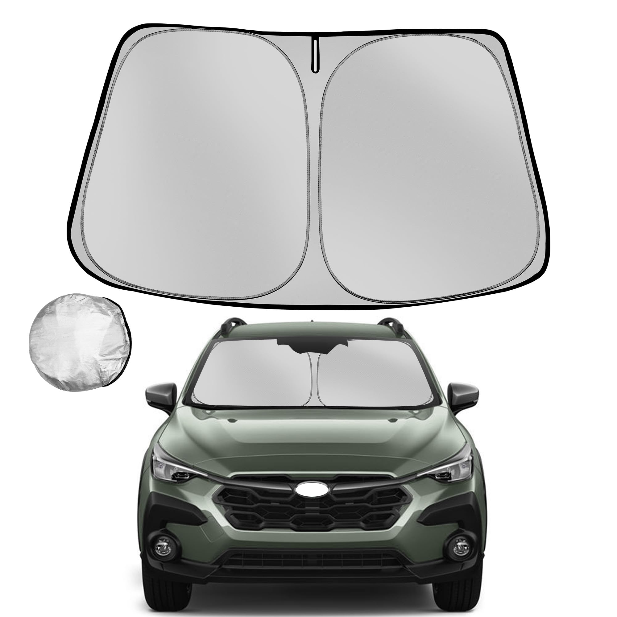 Fonowka Windshield Sun Shade For 2018-2023 Su-Baru Crosstrek Foldable Sun Sunshade For Car Front Window Blocks Uv Rays And Heat