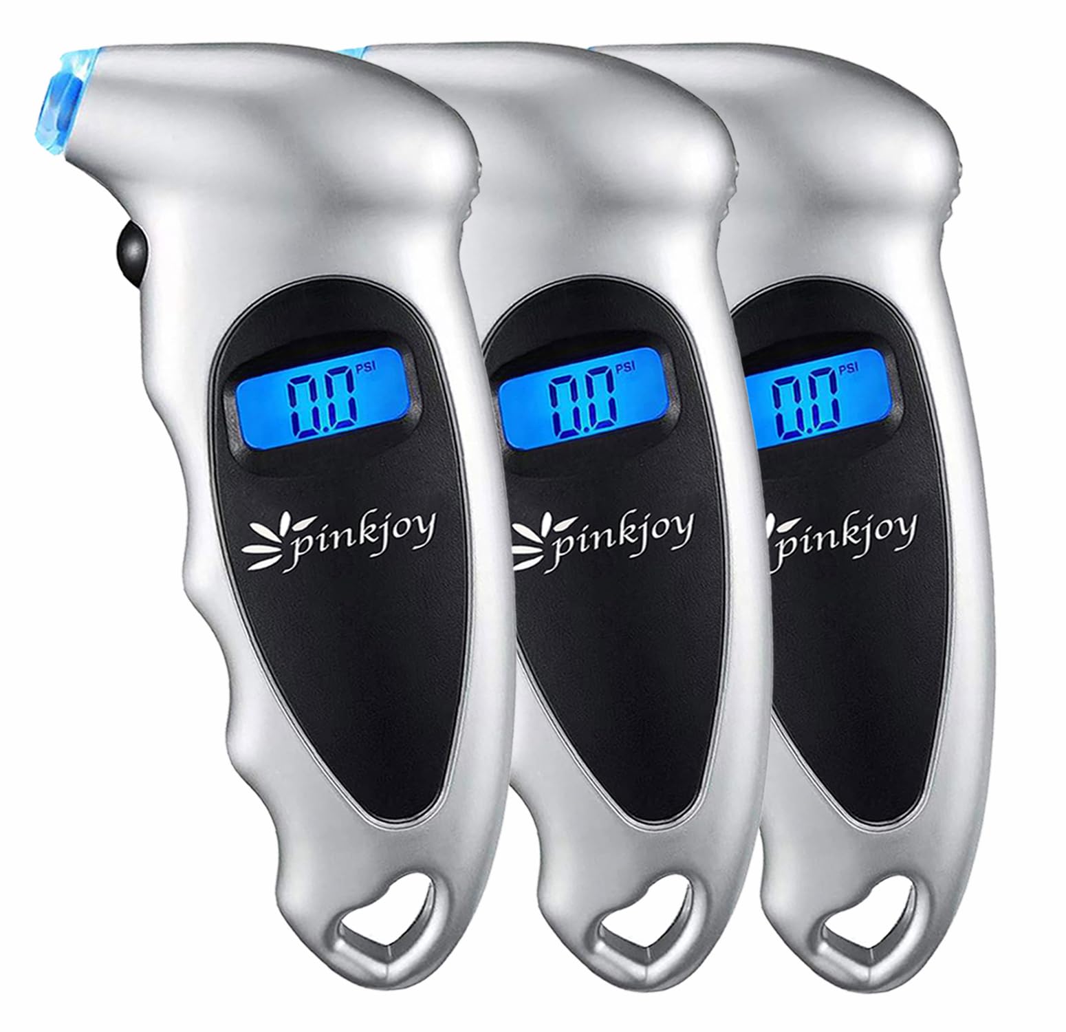 PINKJOY Digital Tire Pressure Gauge 3 Pack 150 PSI, 4 Settings, Tire Gauge for Car, Truck, Motorcycle, Bicycle with Backlit LCD 
