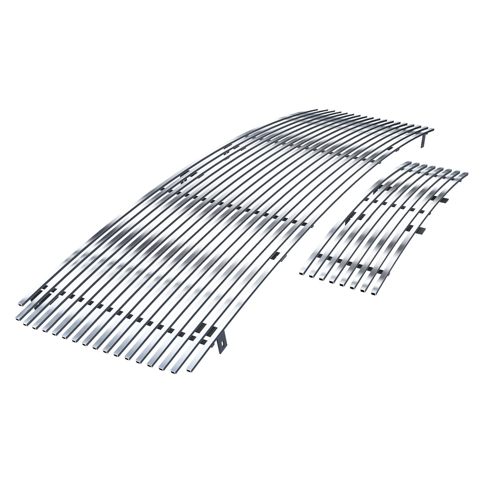 Aps Premium Stainless Steel Polished Chrome 8X6 Horizontal Billet Grille Insert Compatible With Ford F-150 2009-2014 Combo N19-S