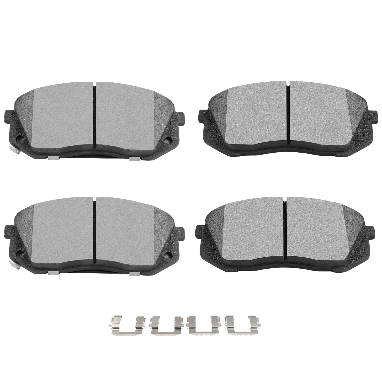Scitoo Front Disc Brake Pad Set 4Pcs W/Hardware Fit For Hyundai For Elantra Gt/For Kona/For Sonata/For Veloster, For Kia For For