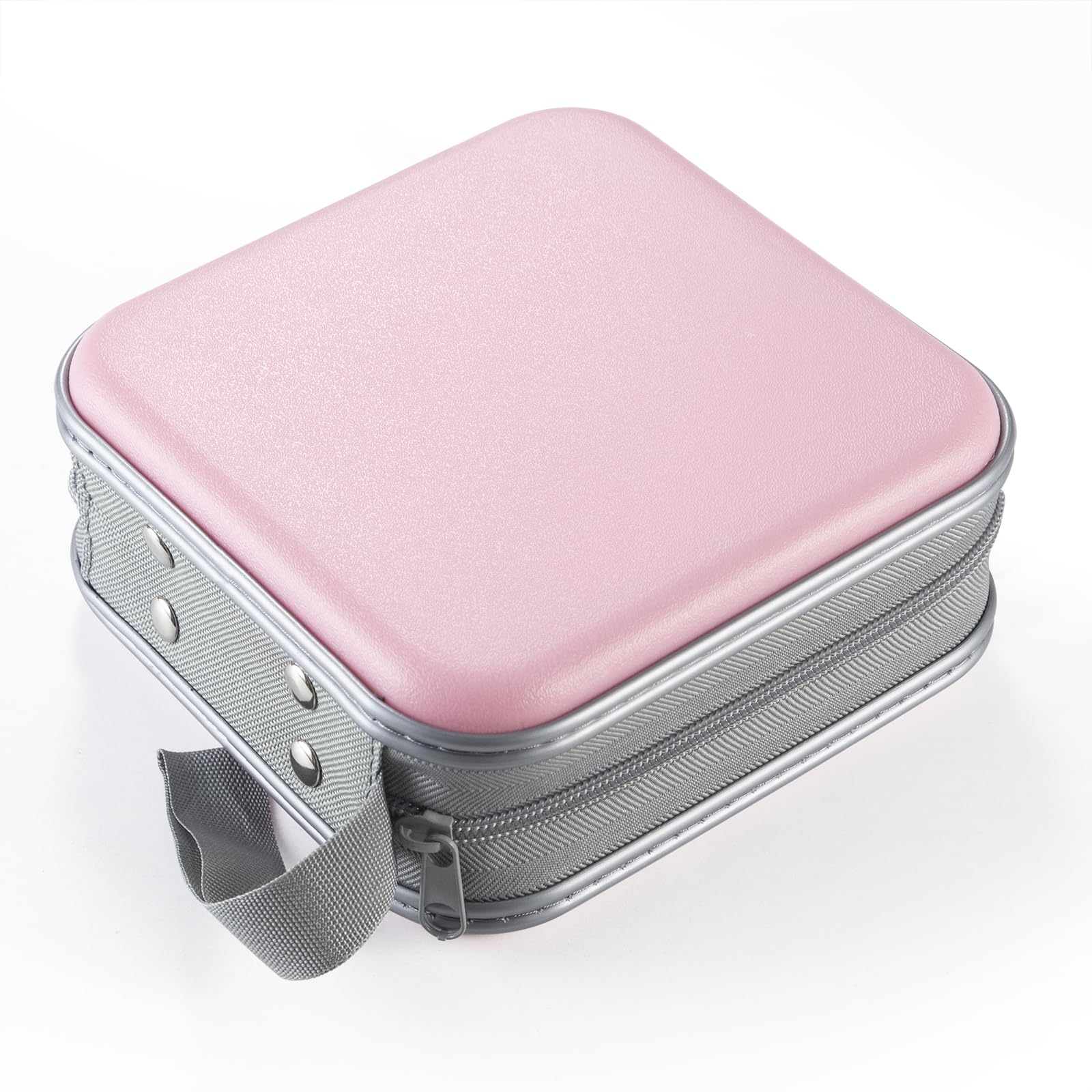 Uentip Cd Case For Car,48 Capacity Dvd Case Portable Zipper Cd Case Holder Large Storage Cd Wallet Cd Organizer Home Travel (Lig