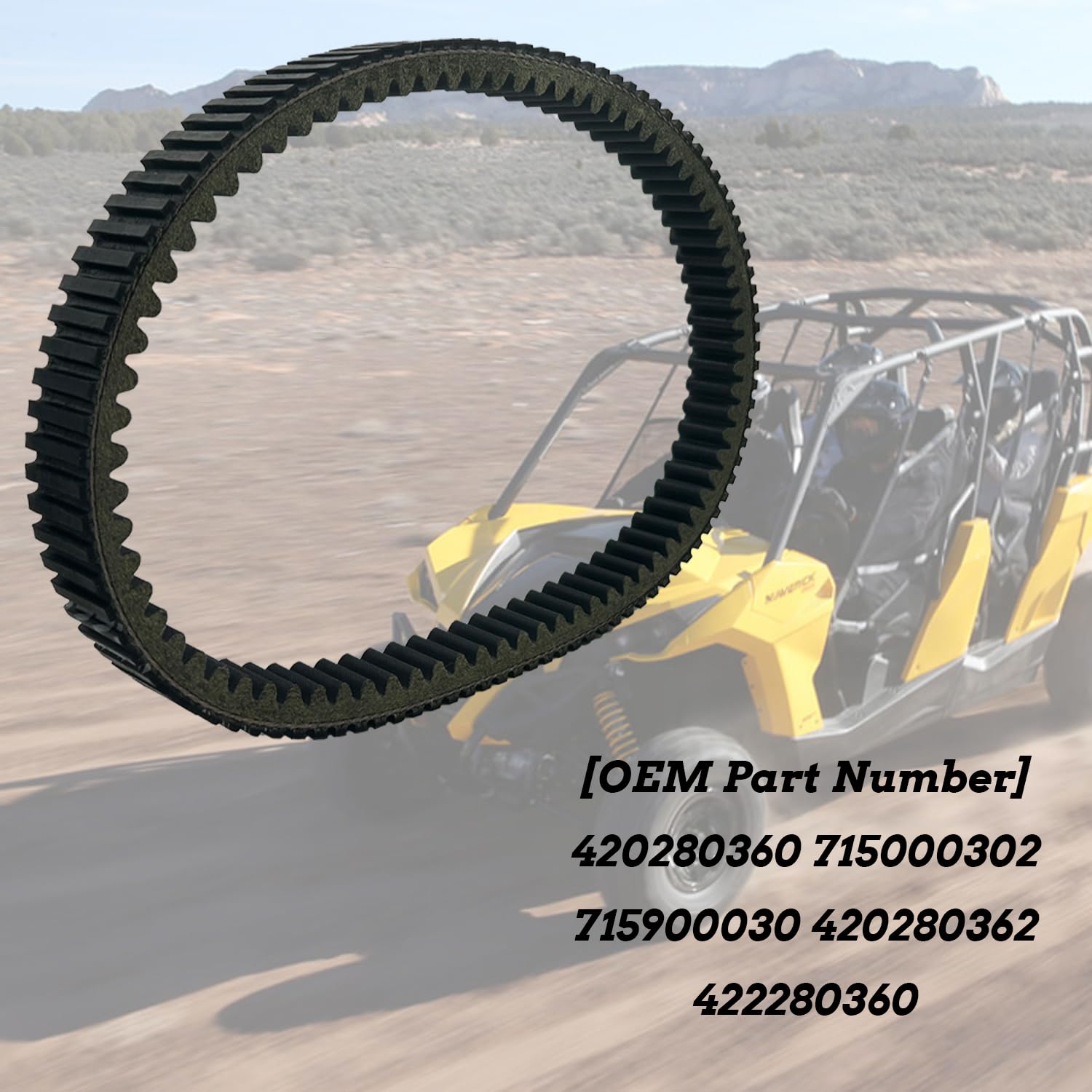 MOTOBULL ATV/UTV CVT Can-am Drive Belt 420280360 715000302 715900030 Compatible with Commander 800 1000 Maverick 1000R Max Outla