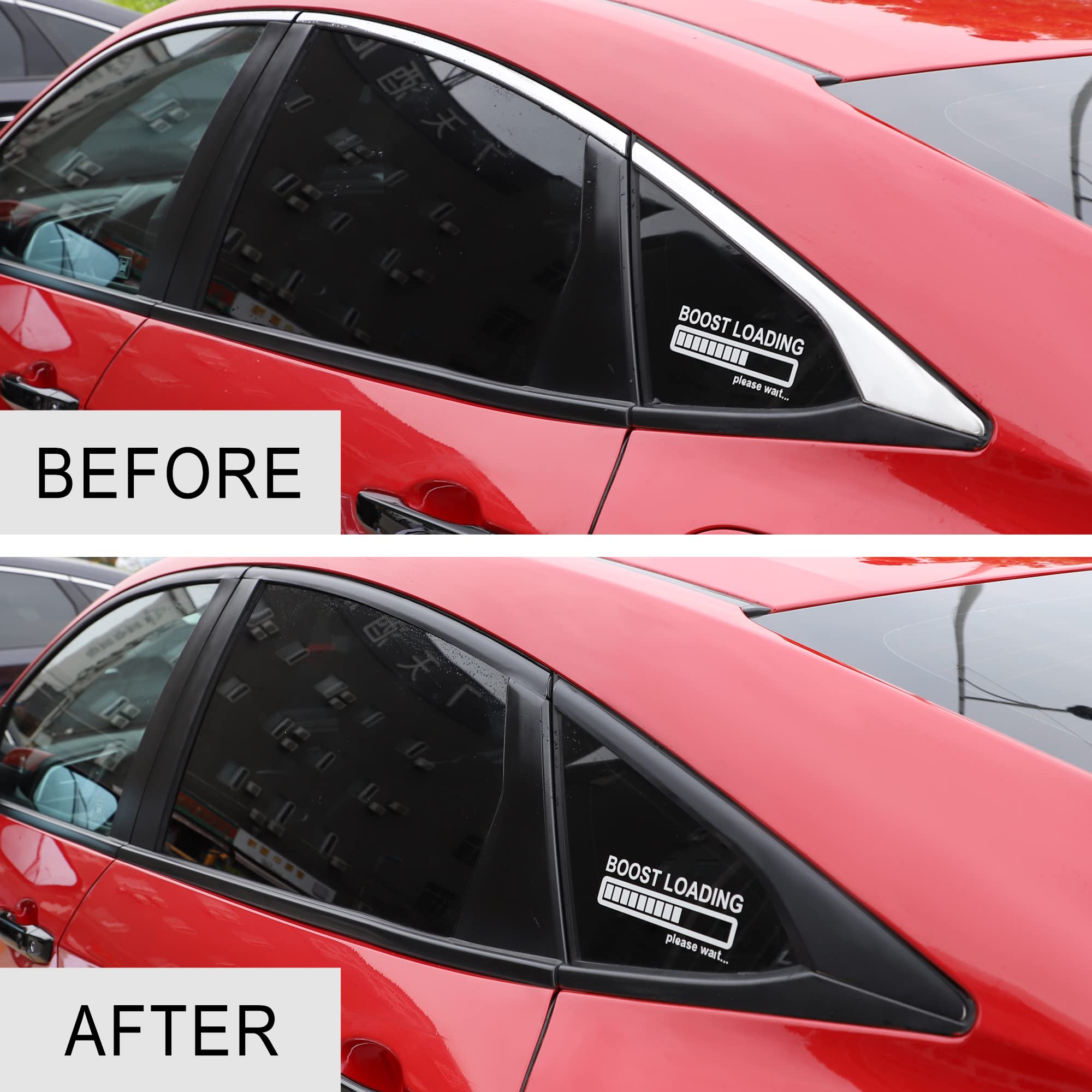 Tomall Car Window Edge Vinyl Stickers Compatible With Honda 10Th Civic 2016 2017 2018 2019 2020 2021 Auto Window Cover Strip Trim Accessories (Matte Black)