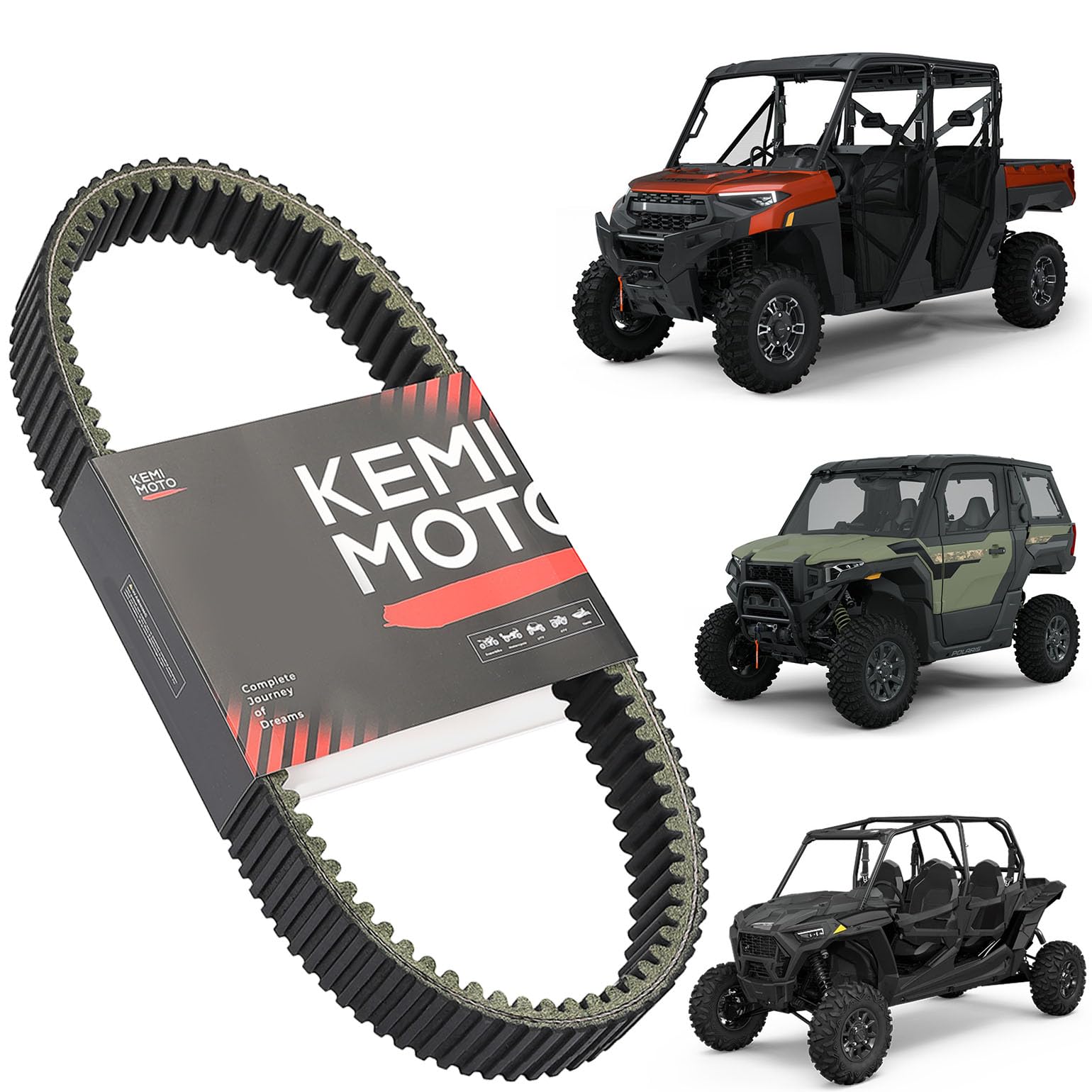 KEMIMOTO UTV Drive Belt Replace OEM #3211186 Compatible with Polaris Ranger 1000 XP Crew/PRO XD 2018+, Polaris Xpedition, RZR XP
