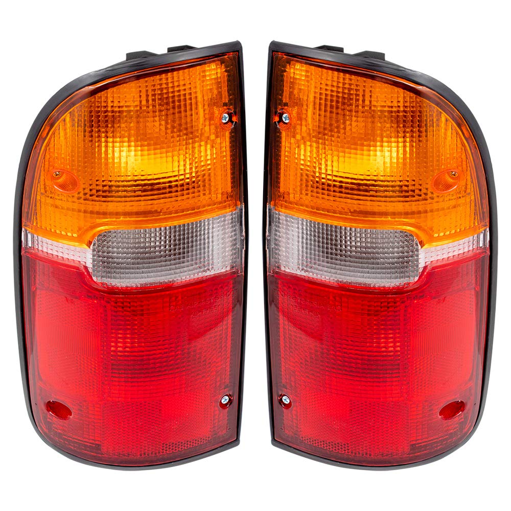 Brock Replacement Driver And Passenger Taillights Tail Lamps Compatible With 95-00 Tacoma Pickup Truck 81560-04030 81550-04030