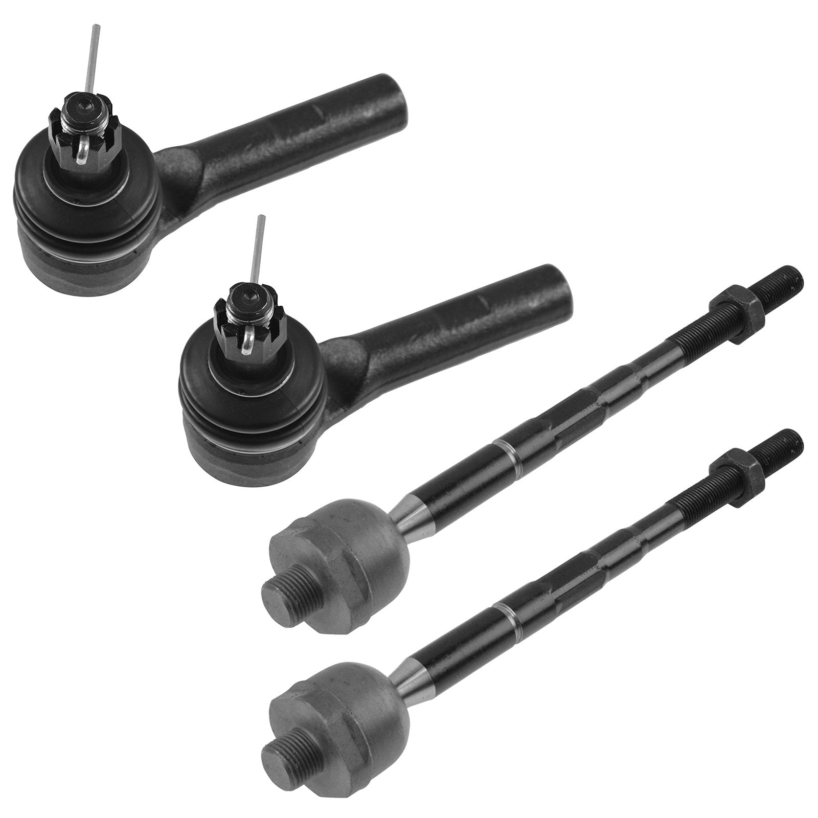 Trq Front Inner And Outer Tie Rod Set Compatible With 2004-2006 Chevrolet Colorado Gmc Canyon