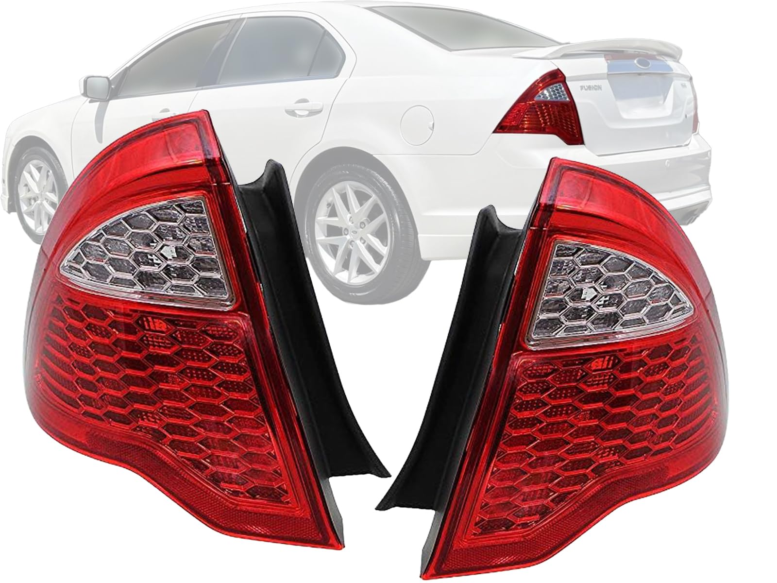 Auto Parts Avenue APA Replacement Tail Light Rear Lamp for 2010 2011 2012 Fusion Left and Right PAIR 9E5Z13404A 9E5Z13405A FO281