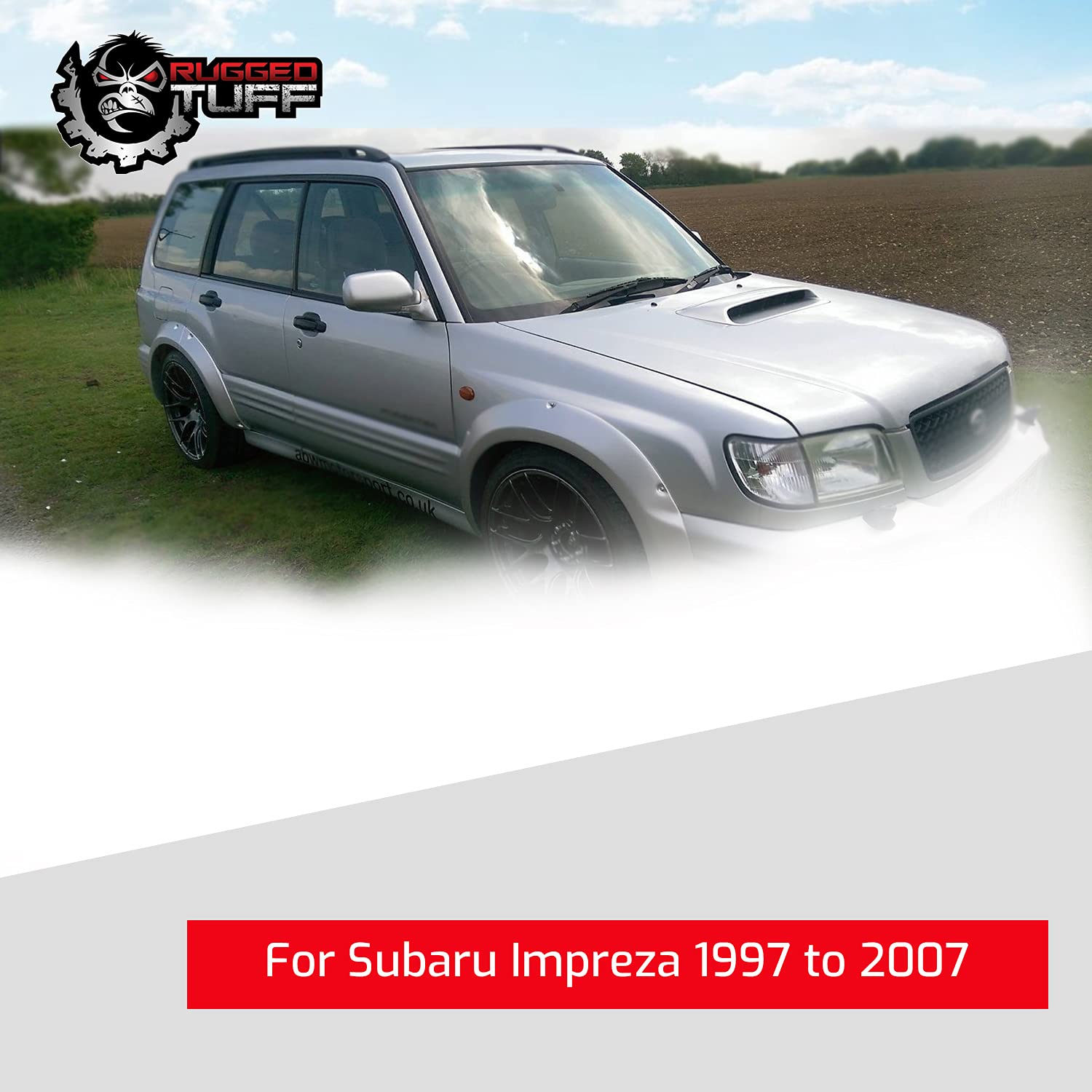 Exactafit 8196L Driver Side Mirror Glass Replacement Repair Compatible With 1997-2007 Subaru Impreza, 2003-2008 Subaru Forester