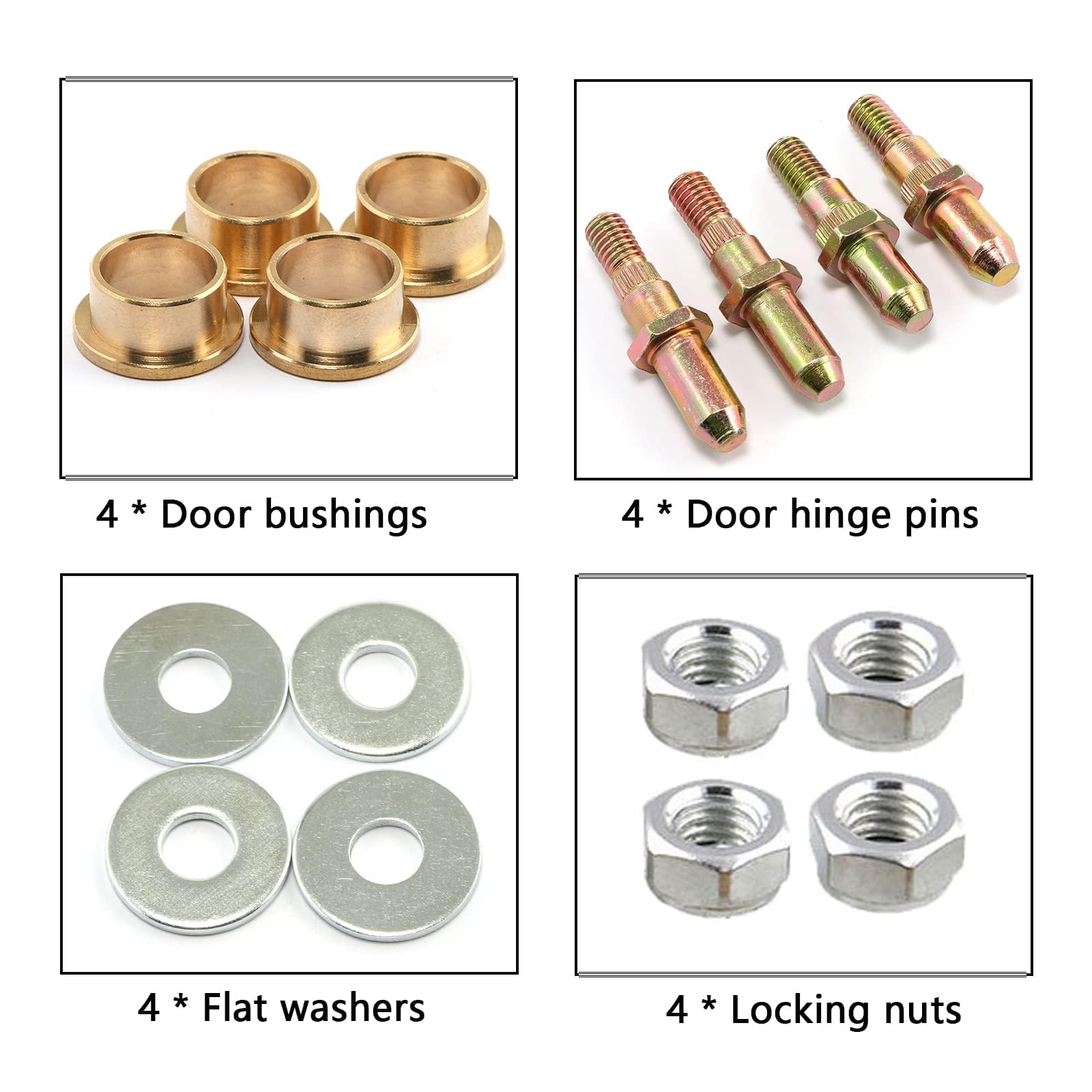 POSENG Door Hinge Roller Pin and Bushing Repair Kit Compatible with Chevy GMC 1999-2007 Avalanche Sierra Silverado Suburban Taho