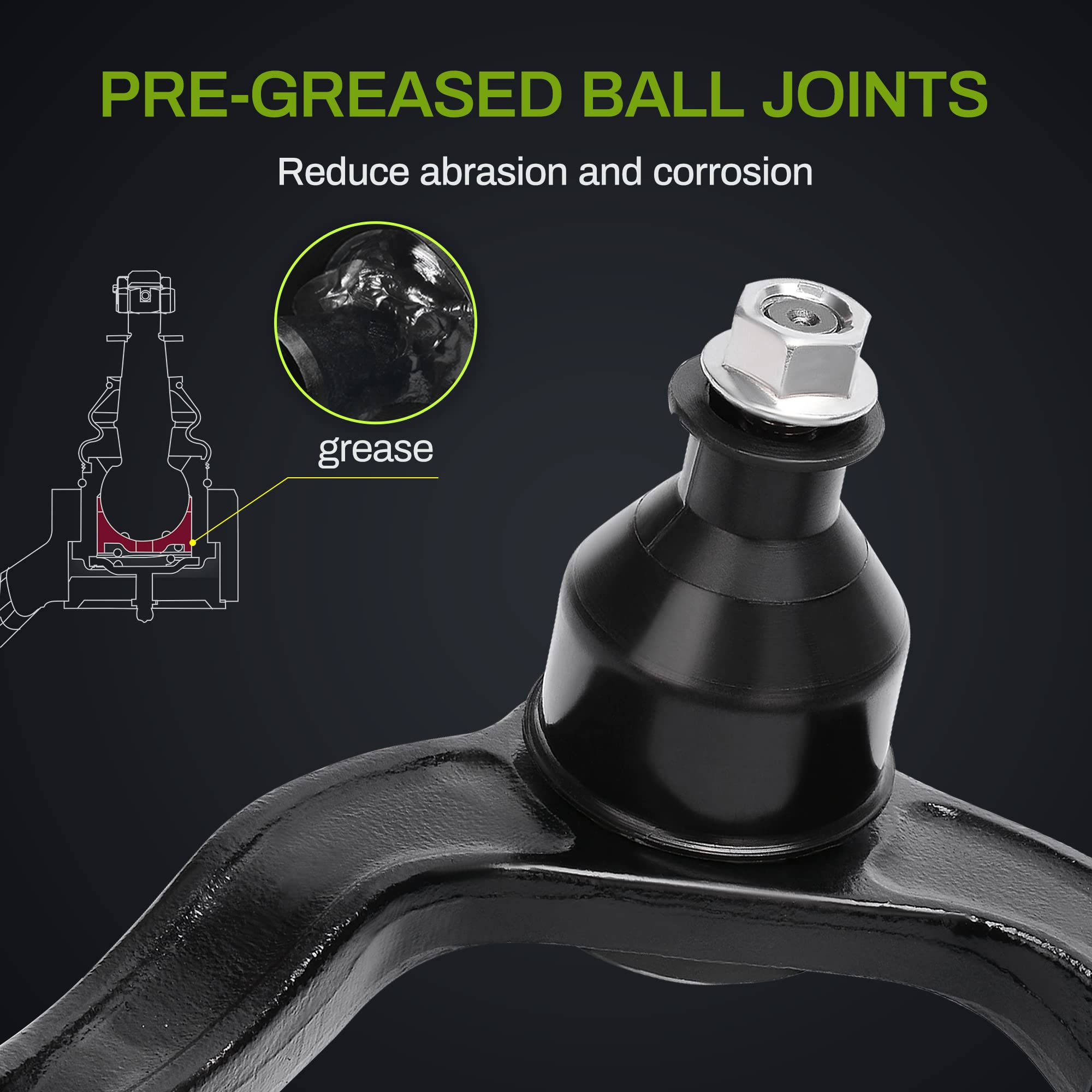 Autosaver88 Front Upper Control Arm Compatible With 1999-2006 Chevrolet Silverado 1500 Avalanche Express Suburban Tahoe, 2000-20