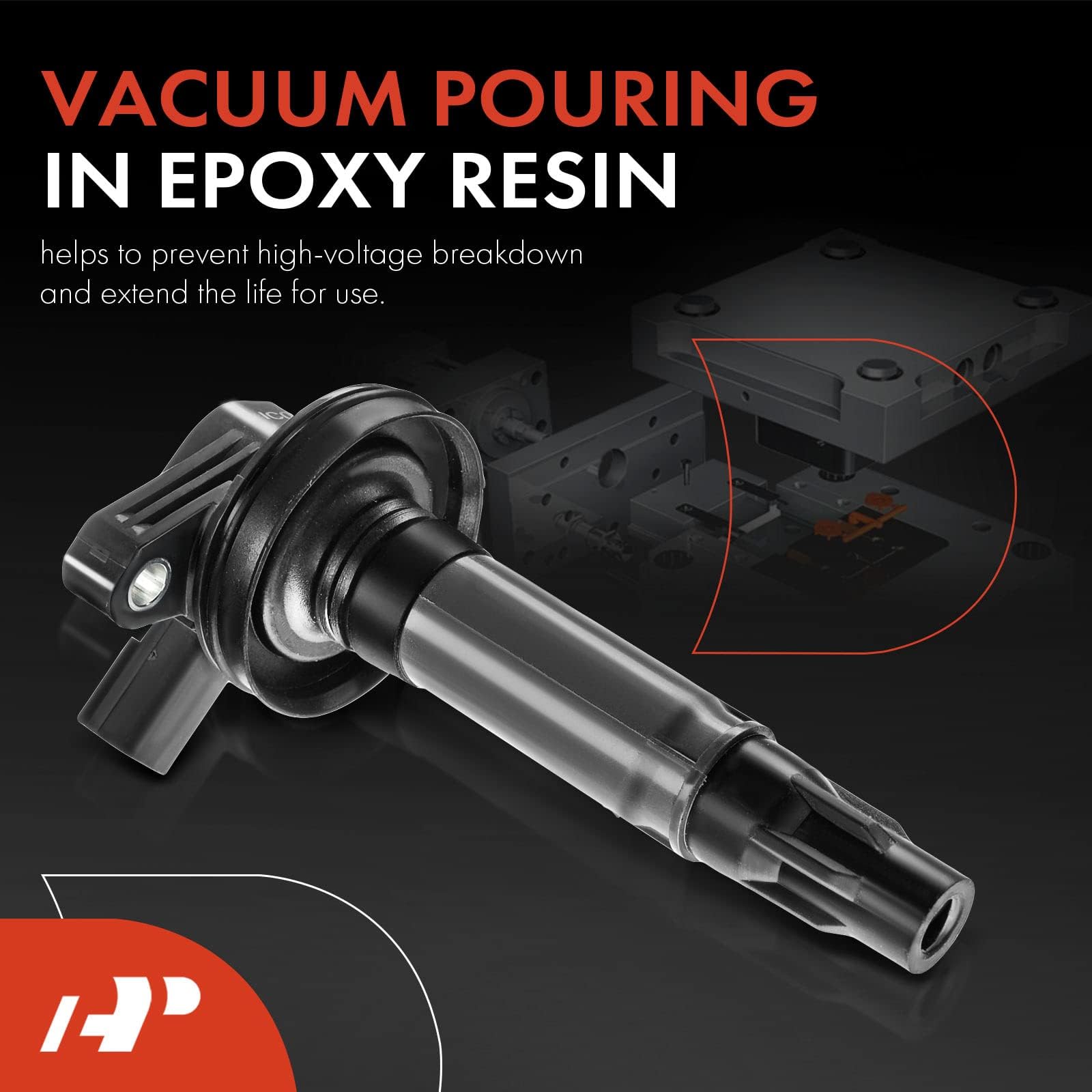 A-Premium Ignition Coils [Naturally Aspirated, W/ 2-Pins] Compatible With Ford Explorer F-150 Edge Fusion Mustang Taurus Lincoln