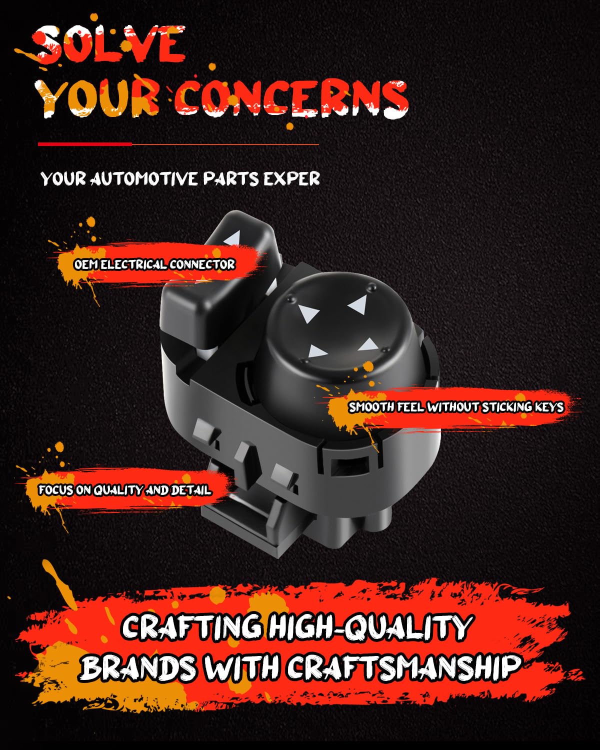 Power Mirror Switch Replacement Fit 2006-11 For Hhr Mirror Switch Driver Side 2004-08 For Malibu Mirror Switch Driver Side 2004-