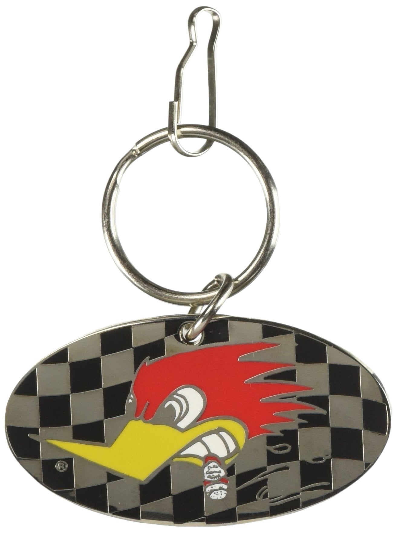 Plasticolor 004164R01 Mr. Horsepower Checkered Flag Enamel Keychain