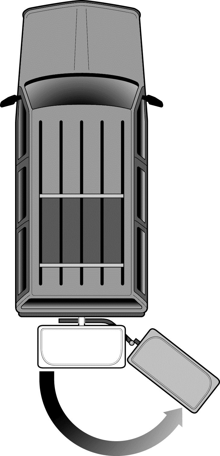 StowAway Standard Cargo Carrier - SwingAway Frame for 2" Hitch - Black