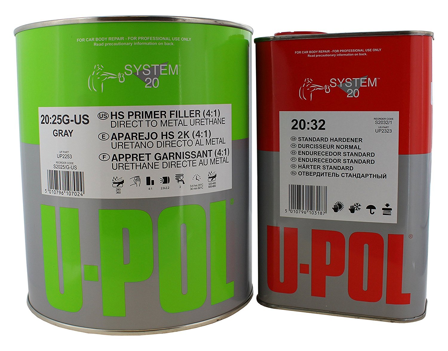 U-POL 1 Gallon (4.2 VOC) High Solids High Build Urethane Primer Kit with Standard (60 to 95 F) Temperature Hardener