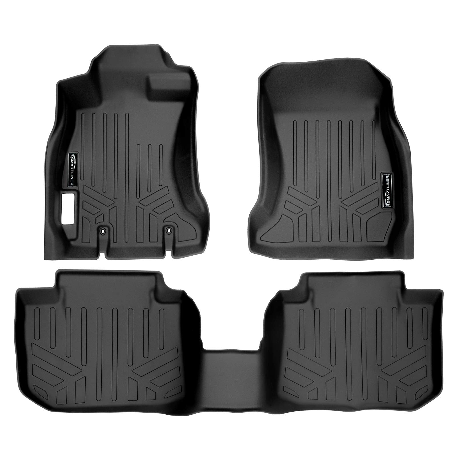MAXLINER Floor Mats 2 Row Liner Set Black for 2013-2017 Subaru Crosstrek/XV Crosstrek