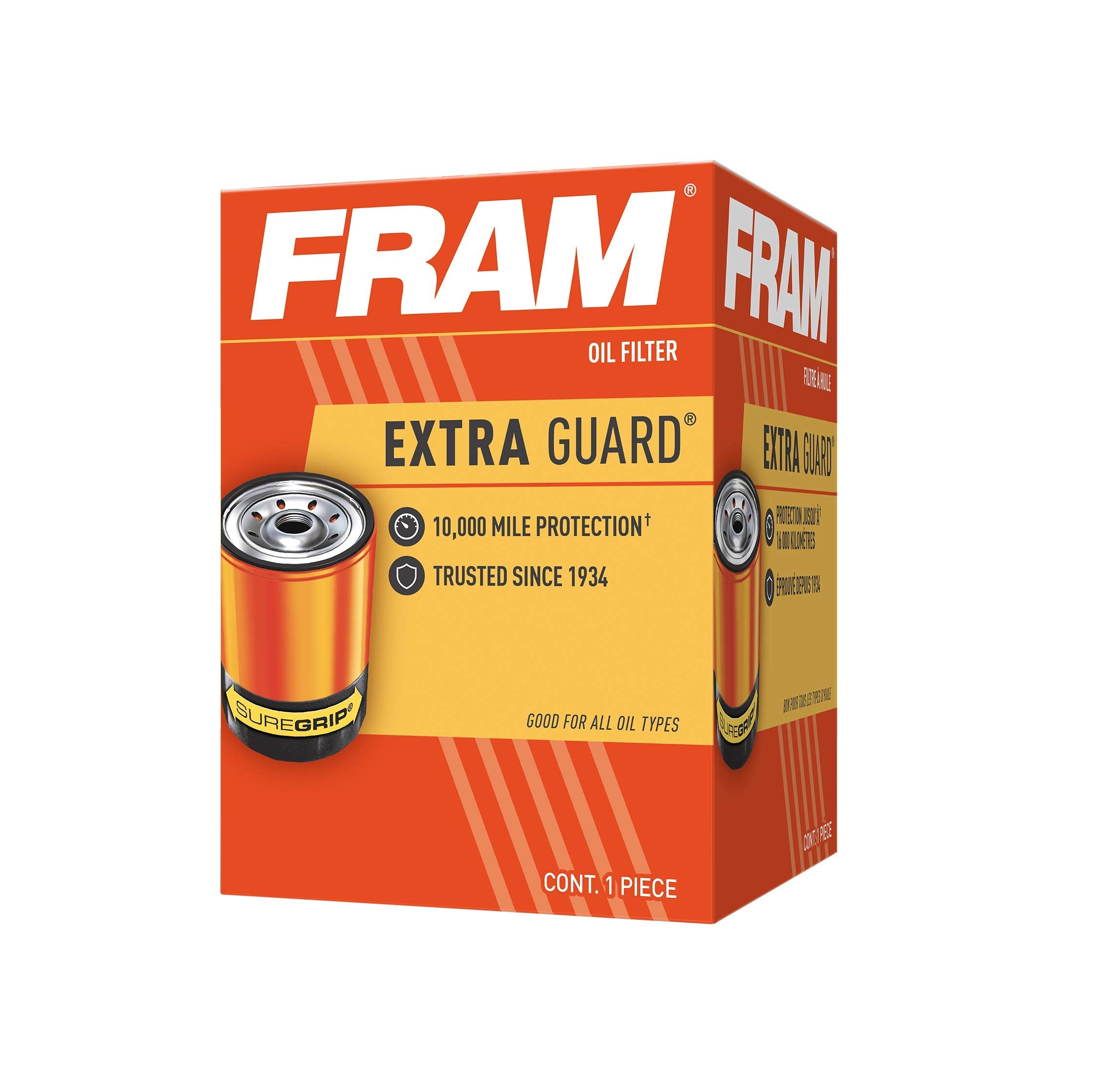 Fram PH7317 Extra Guard Spin-On Oil Filter - Pack of 2, Durable Resin Construction, Ideal for Passenger Cars