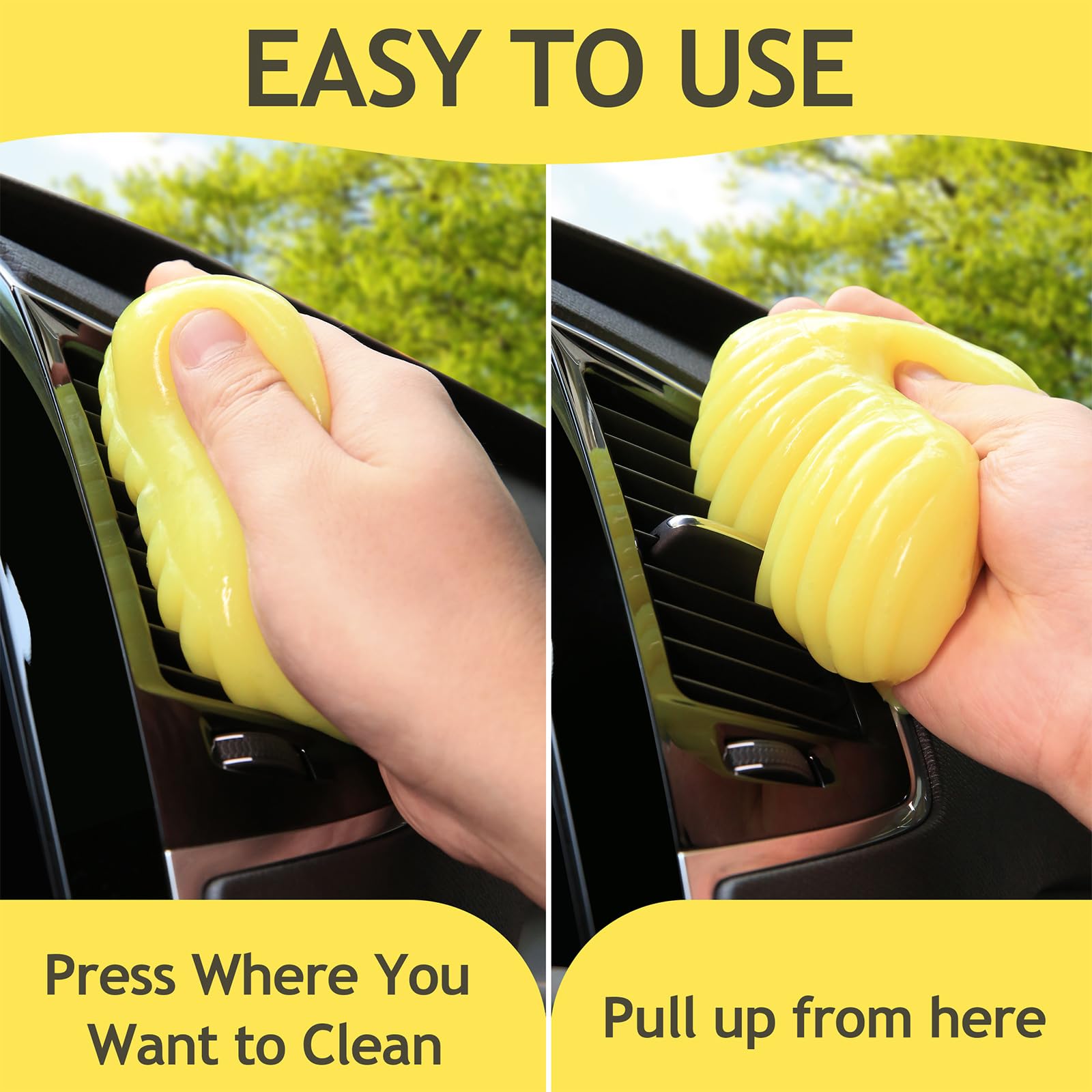 Tesabmi Car Cleaning Gel Cleaning Putty Interior Cleaner Auto Detailing Tools Cleaning Slime Clean Kit Supplies Car Accessories