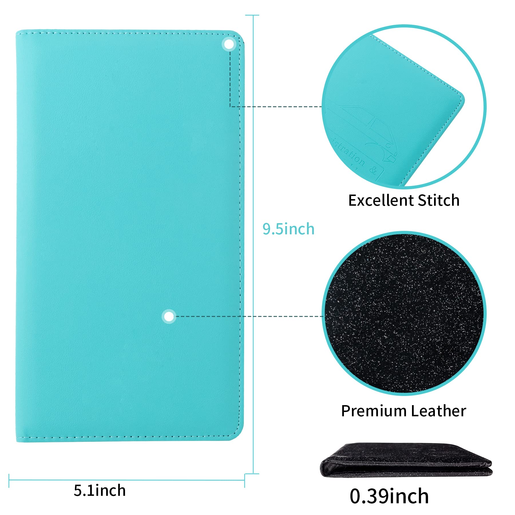 Dalueery.H Car Registration And Insurance Holder Registration And Insurance Card Holder Car Essentials For Women(Green)