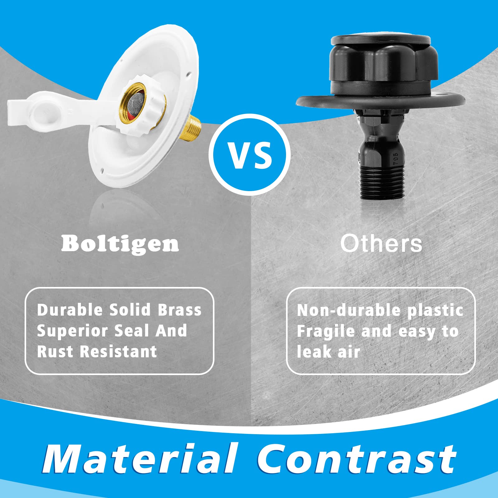Rv City Water Inlet With Check Valve, Rv Water Fill Inlet Connection With 3/4 Nh Female To 1/2 Npt Male Lead-Free Brass City Water Inlet Flange For Rv, Rv Water Inlet Replacement