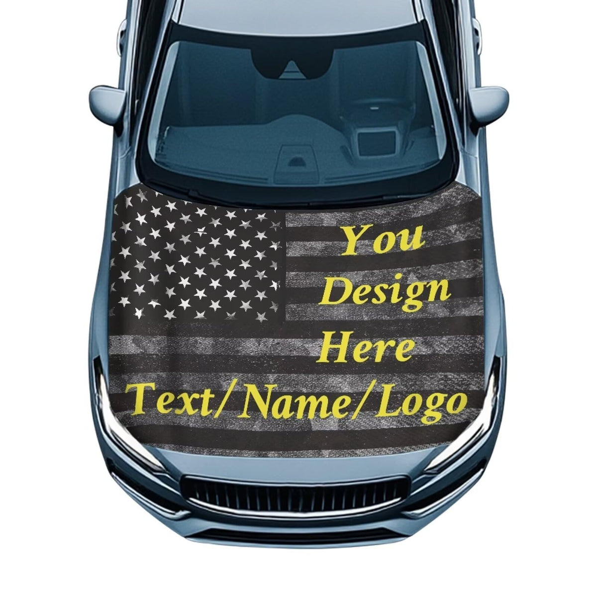 American Flag Custom Design Car Hood Cover 59  39 Inch Stretchable Car Hood Wrap Blankets Waterproof Sun Proof Automotive Exteri
