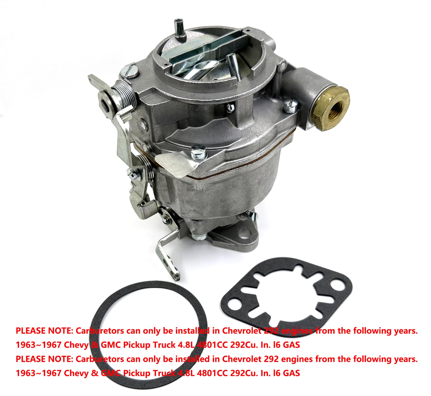 Rochester Model Bv 1 Barrel Carburetor Manual Choke Only For 1963-1967 Chevrolet Gmc Trucks 292' 4.8L 6 Cyl Engine Compatibility: 7023013 7024004 7024009 7026011 7026029 7027009 727011 7027029 741861
