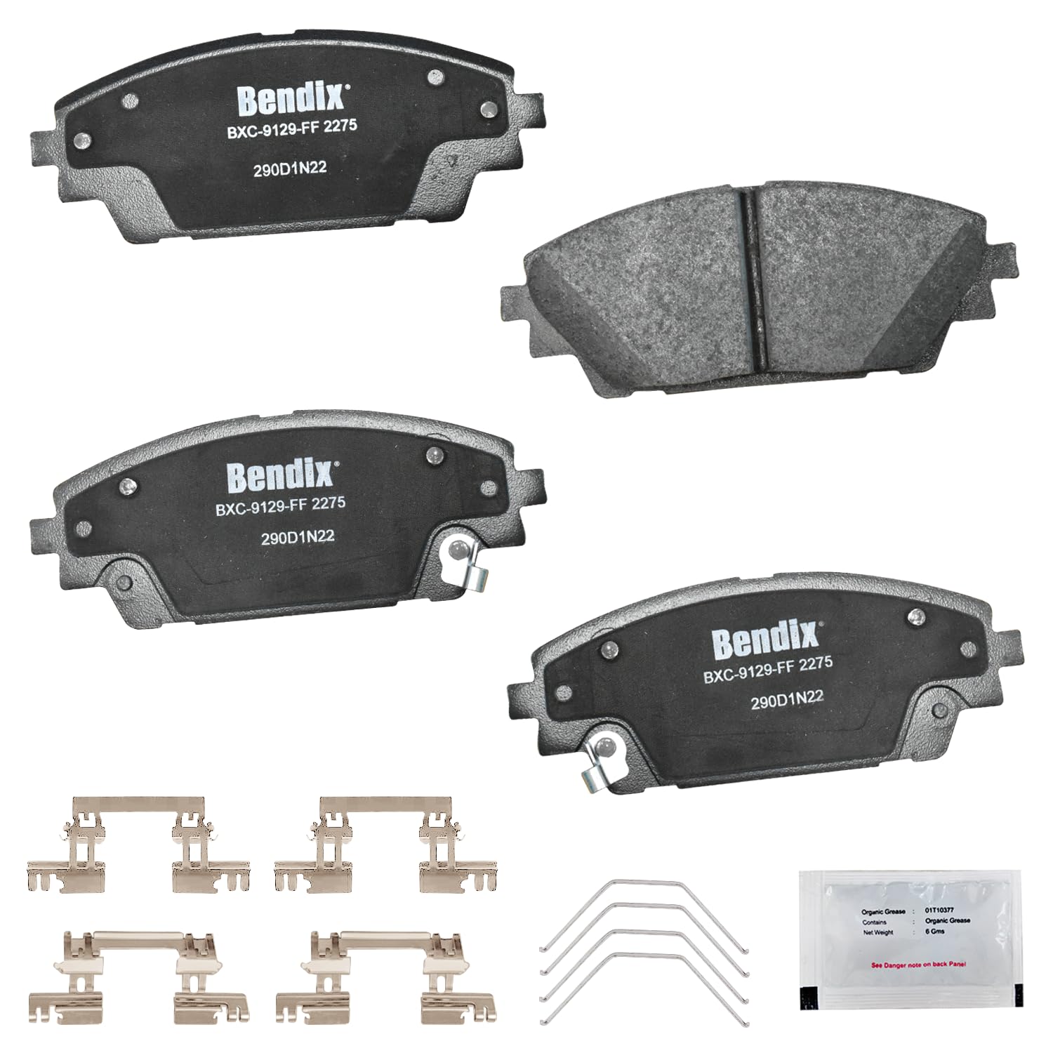 Bendix Priority1 Cfc2275 Ceramic Front Brake Pads For Mazda 3 2018-2014, 3 Sport 2017-2014, Cx-3 2022-2016, Cx-30 2024-2020