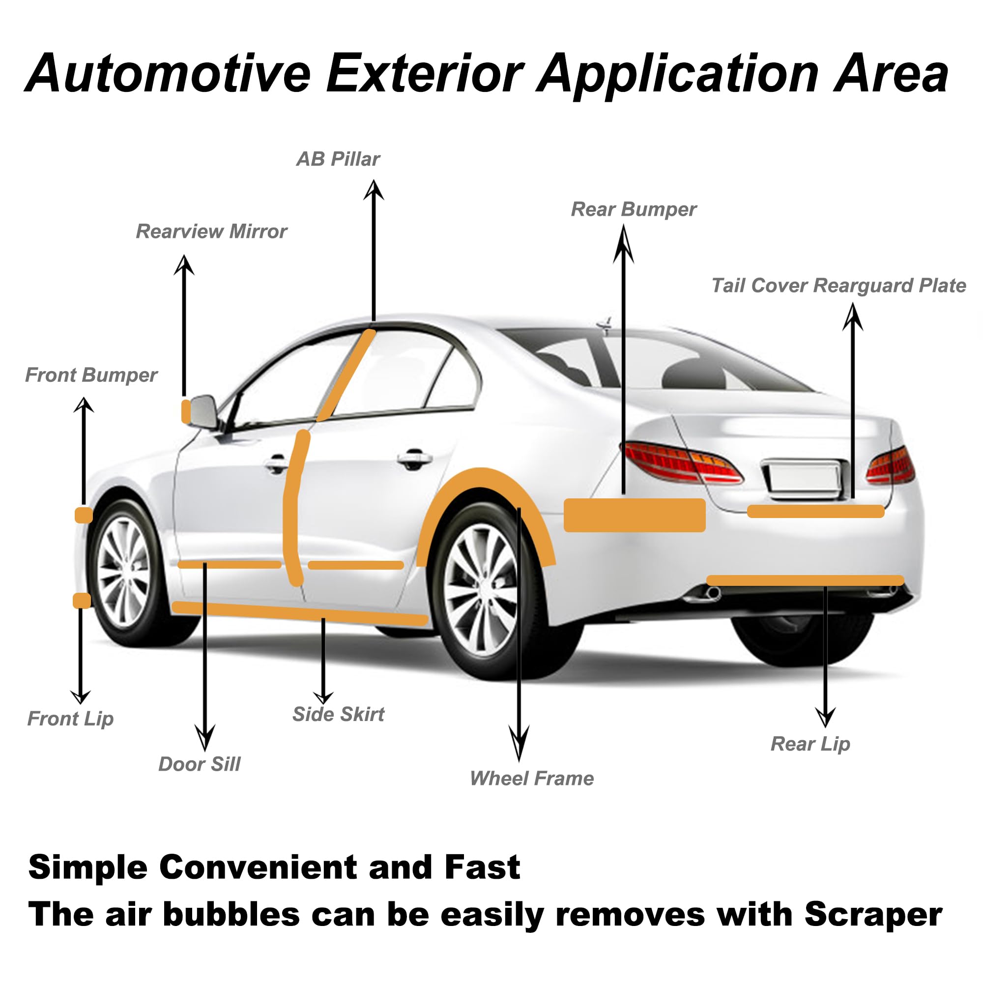 Lypumso Matte Black Vinyl Wrap Tape Roll, 3 Inch X 30Ft Self-Adhesive Blackout Chrome Delete Tape With Tool Kit Air Release Adhe