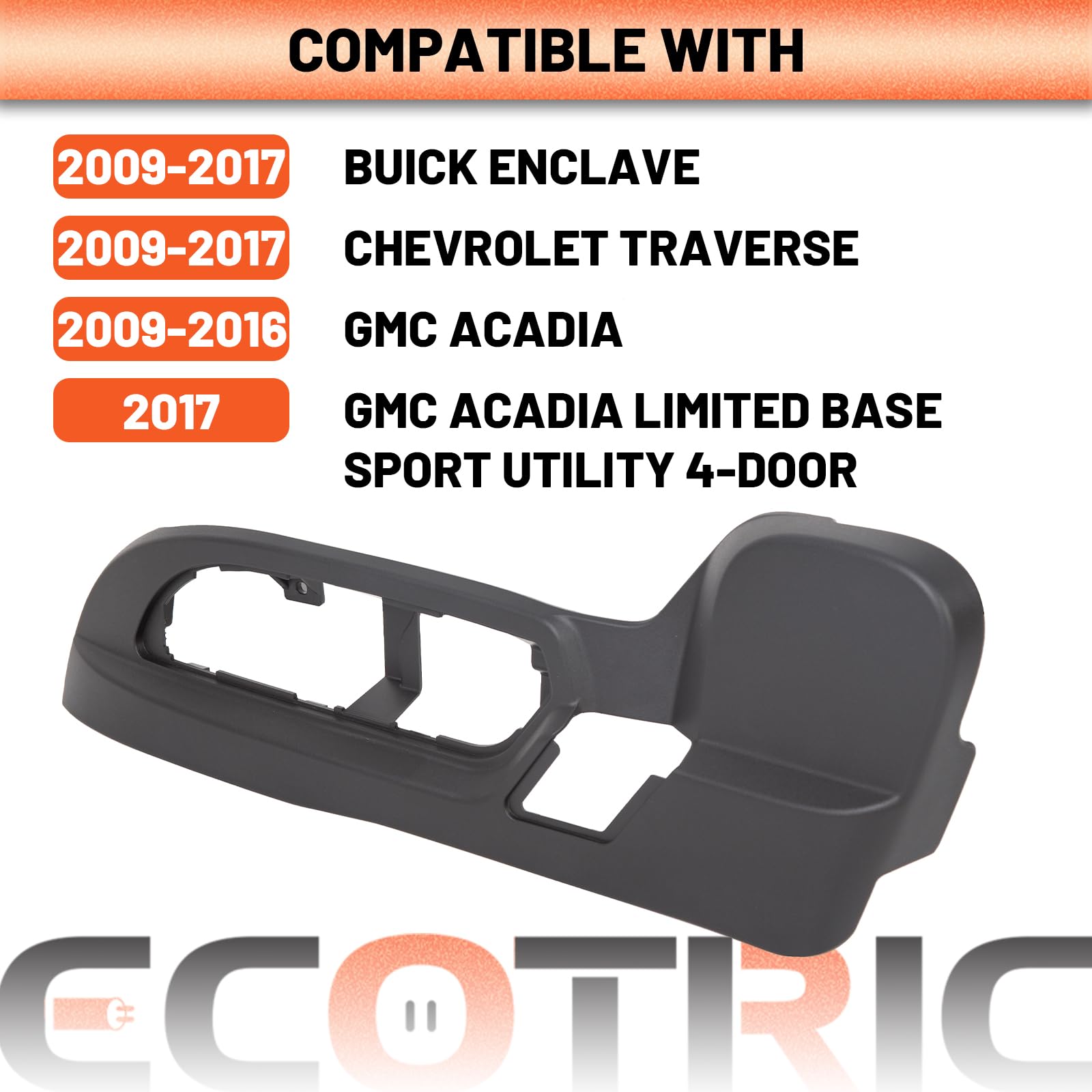 ECOTRIC Driver Seat Trim Panel Compatible with 2009-2017 Buick Enclave/Chevrolet Traverse/GMC Acadia Driver Seat Track Cover Rep