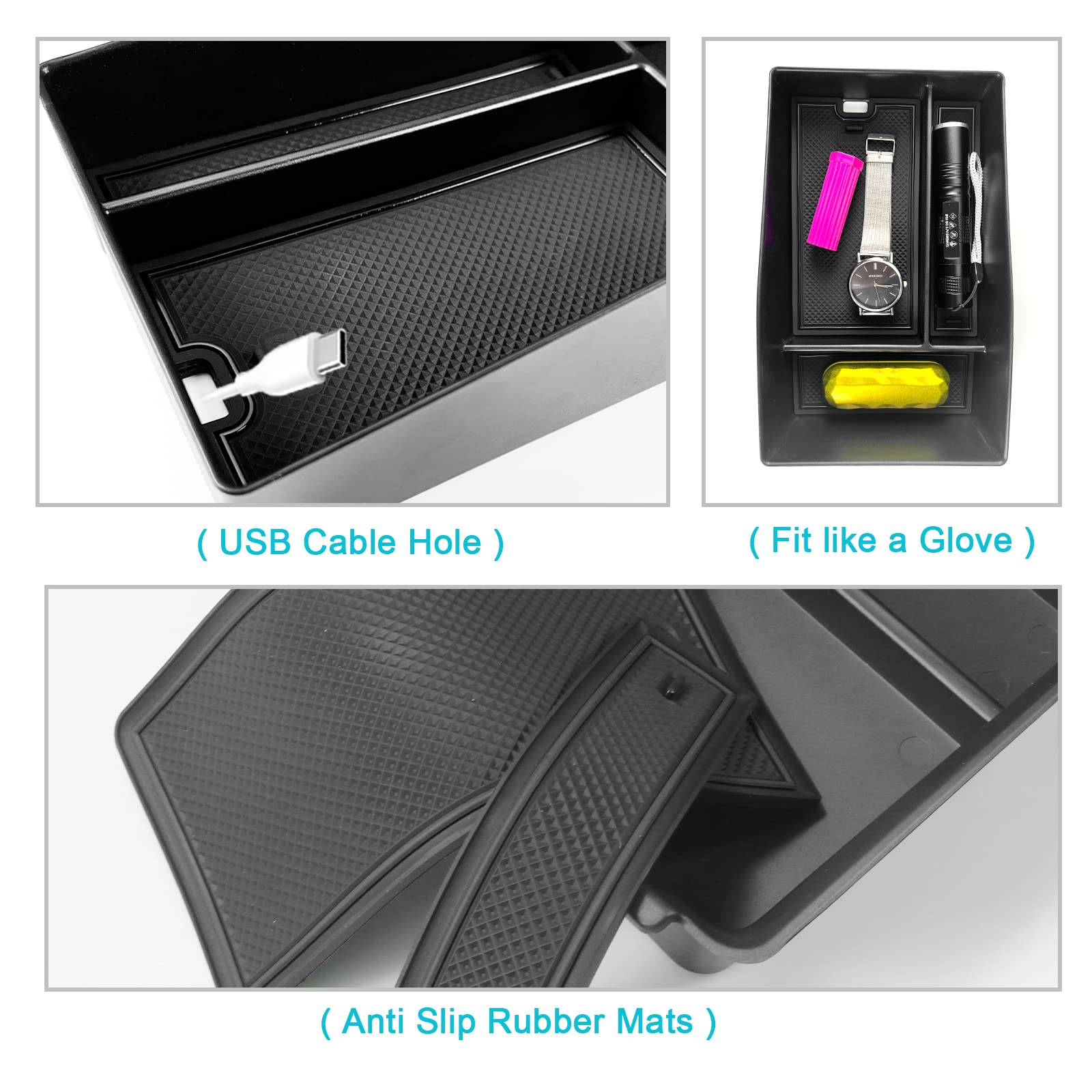 Cdefg For 2023 2024 2025 Hr-V Center Console Organizer For 2023 2024 2025 Honda Hr-V Accessories Middle Console Armrest Tray Storage Box Secondary Insert Tray Coin Container