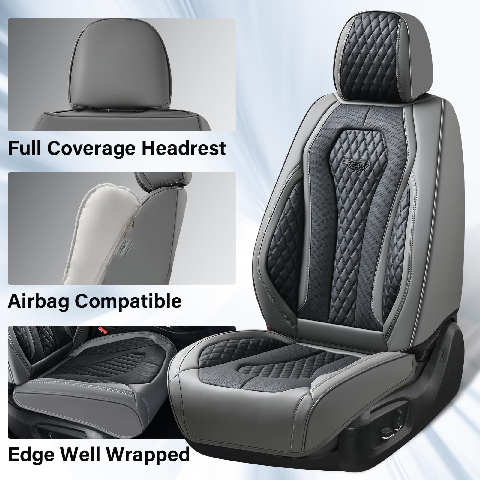 Coverado Seat Covers, Car Seat Covers Front Seats, Black Car Seat Cover, Luxury Car Seat Covers, Seat Cushion, Front Car Seat Co