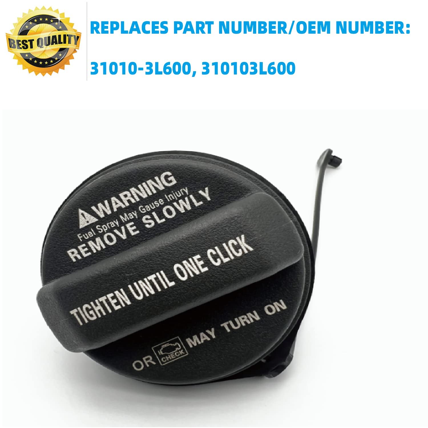 Jkorkm 310103L600 Gas Cap Compatible With Hyundai Elantra, Sonata,Sonata Fe,Accent,Tucson,Genesis Coupe,Tucson, Veloster, Kia Amanti.#31010-3L600