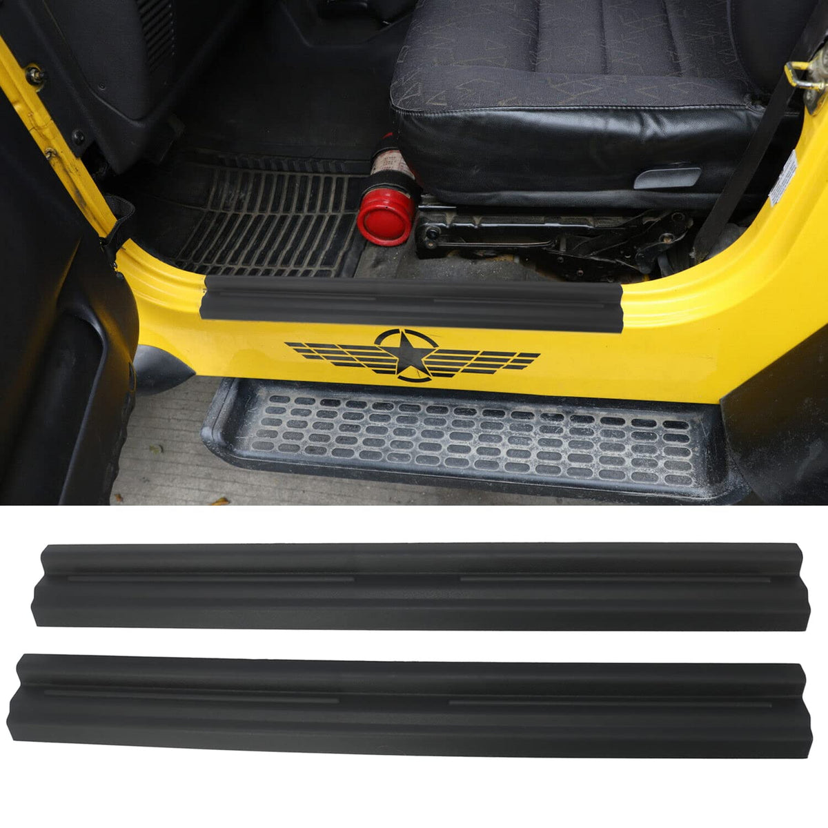 Yoctm Abs Tj Door Sill Protectors Guards Plate Entry Guard Kit For 97-06 Jeep Wr WBCARB08JV68GVG