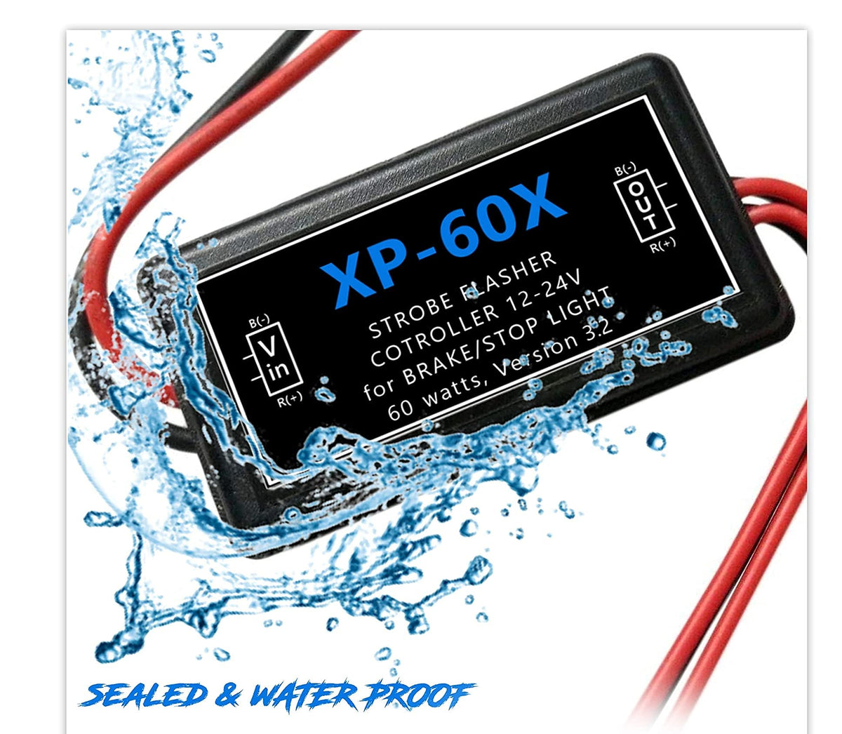 Stop-Alert New Xp 60X +60 Brake Flasher Universal Stop Bulbs & Tail Light Relay Pre-Programmed Pattern (Rapid Flash, Low Flash &