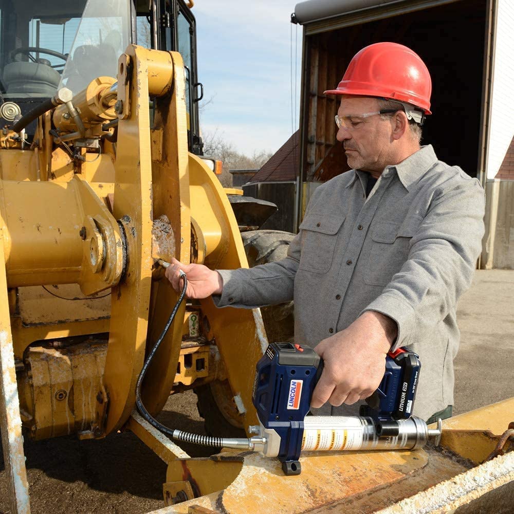 Lincoln 1882 Powerluber 20 Volt Battery Powered Grease Gun With 36'' Hose For Automotive, Agricultural, And Industrial Equipment