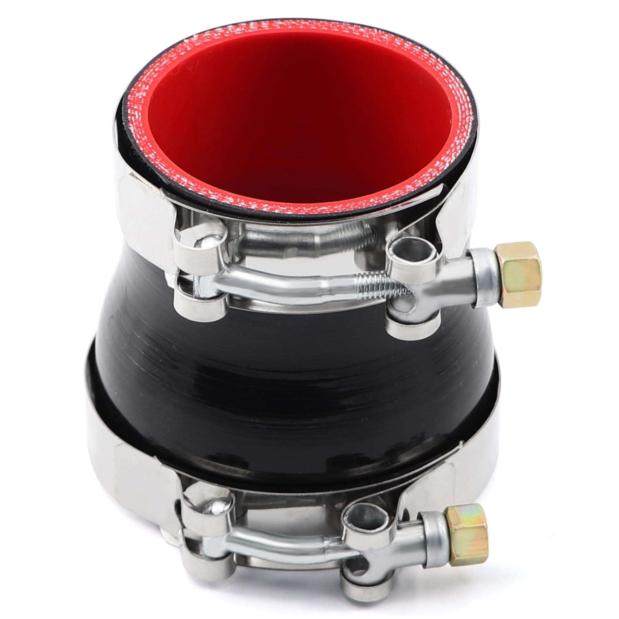 Taukealugs Straight Reducer Coupler Silicone Hose ID 2-1/2inch to 3-inch 4-Ply with Stainless Steel T-Bolt Clamp for Automotive