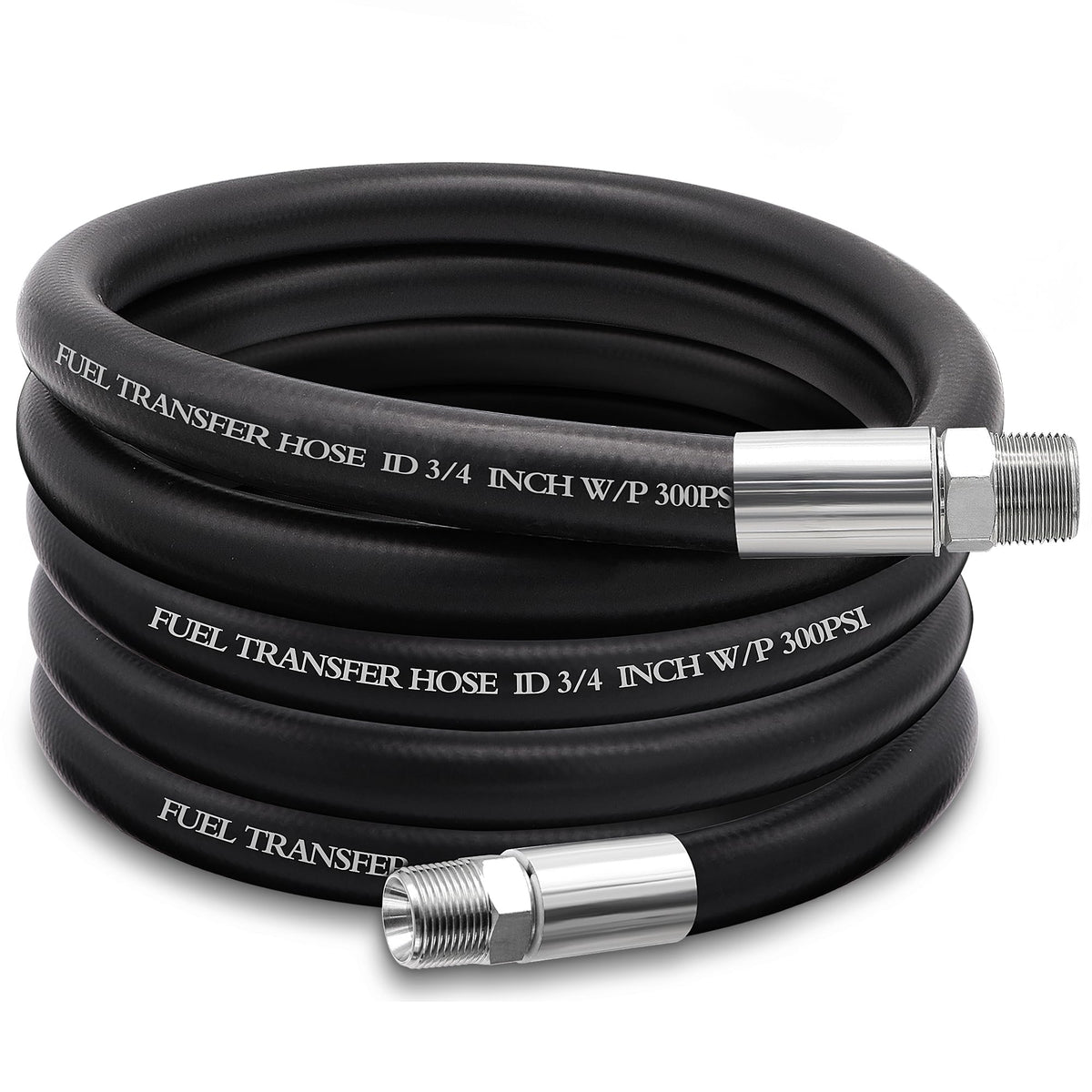 Ruikarhop 3/4'' Fuel Transfer Hose 10Ft,Farm Pump Hose With Male Npt Fittings For Gasoline,Diesel,Biodiesel