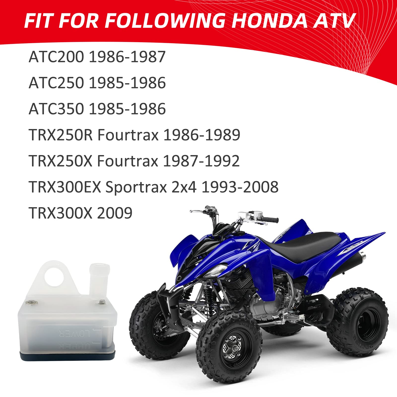 Rear Brake Master Cylinder Fluid Reservoir Oil Cup Motorcycle Fluid Bottle For Honda Atc 200 250 350 Trx 250 300 Fourtrax Sportr