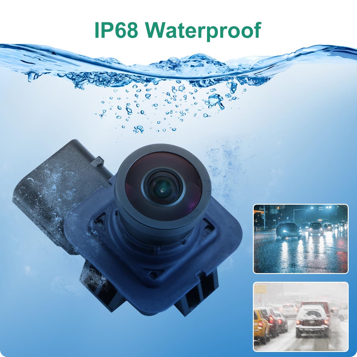 GreenYi ES7Z-19G490-A Rear View Backup Camera for 2013-2016 Ford Fusion, Replaces ES7T-19G490-AA, Black, Small Size