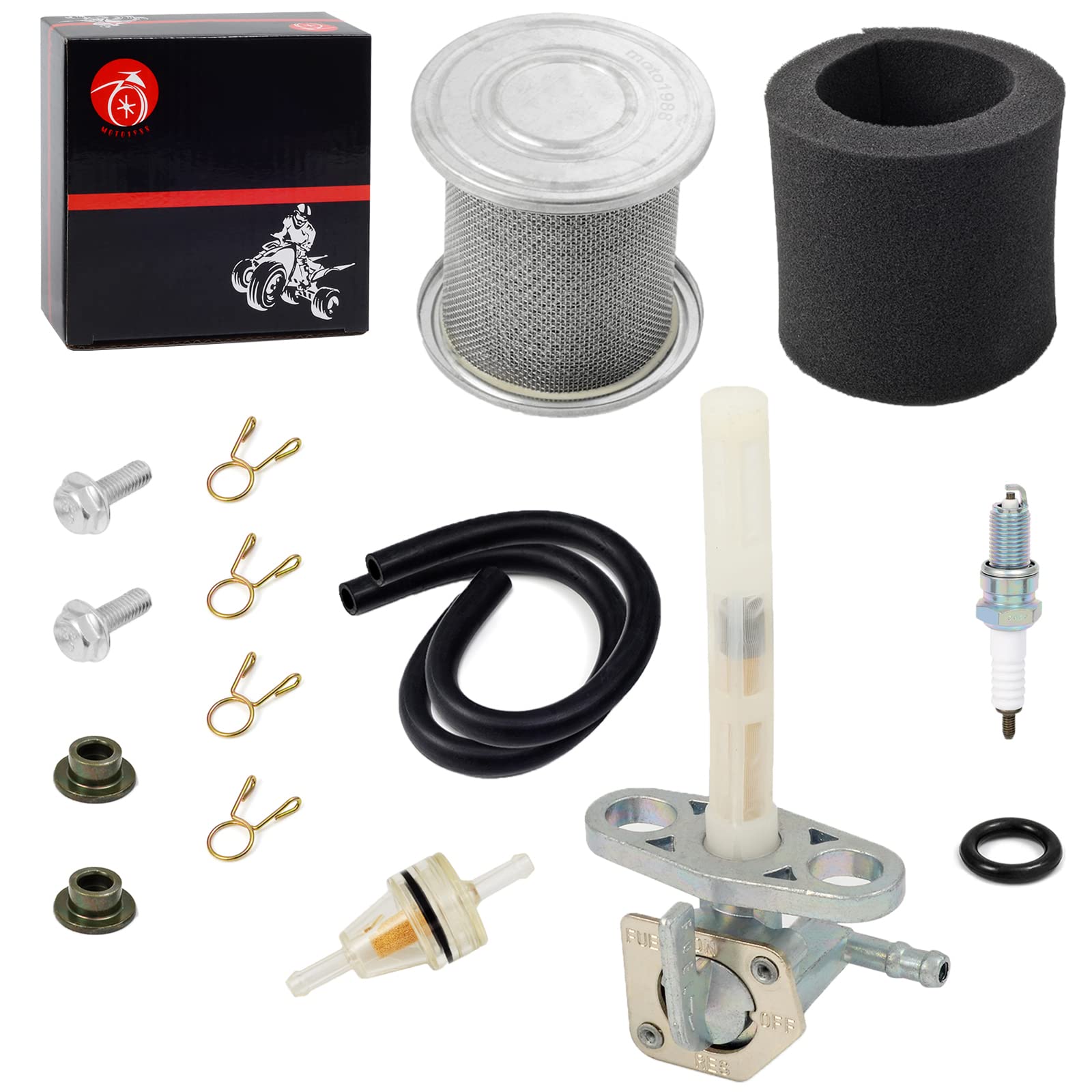 Air Filter Holder Kit + Fuel Valve Petcock Kit For Honda Xr80R Xr100R Crf80F Crf100F 1985-2013