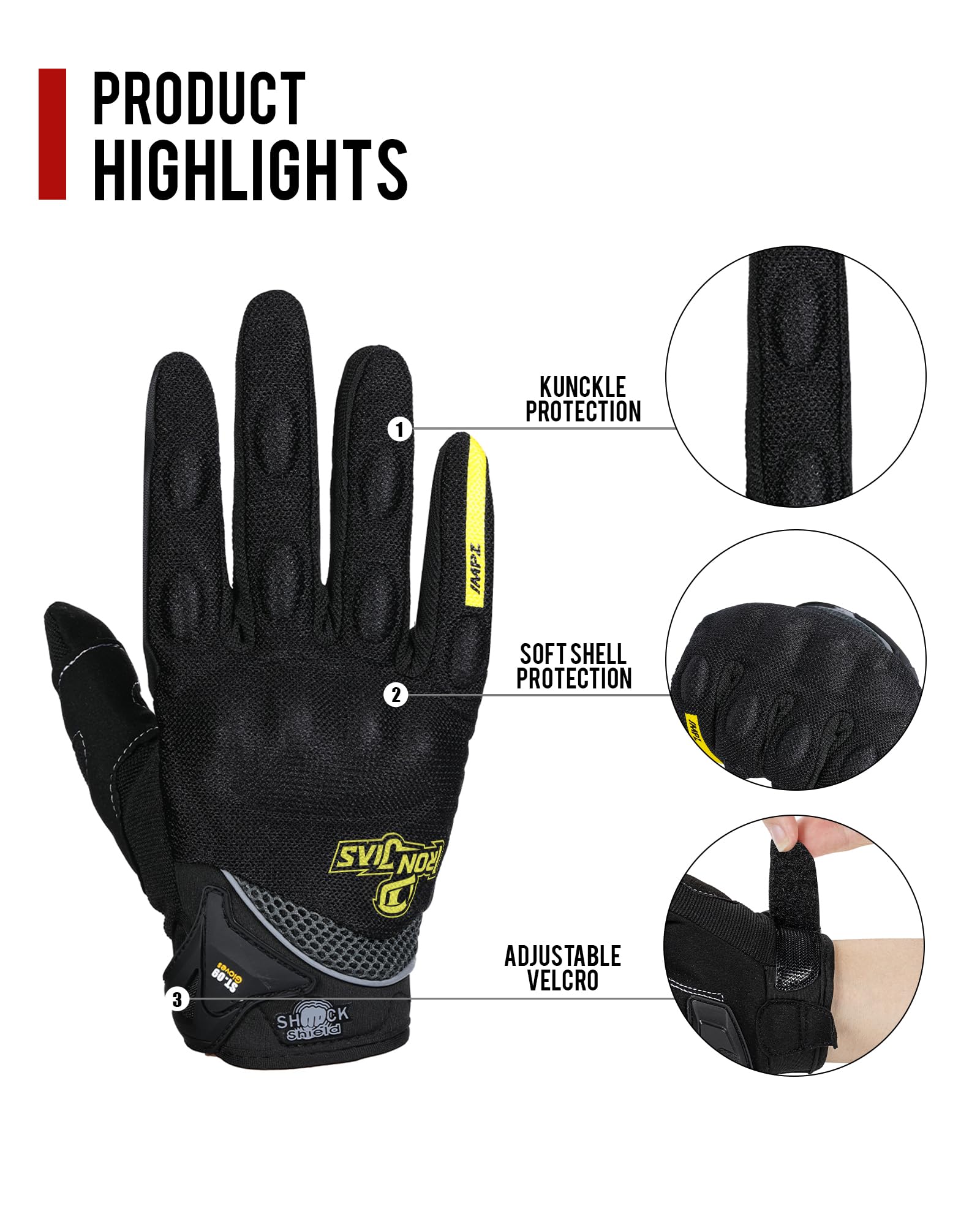 Borleni Motorcycle Riding Gloves Touch Screen Full Finger Glove Motocross Road Racing Bike Outdoor Sports For Women Men