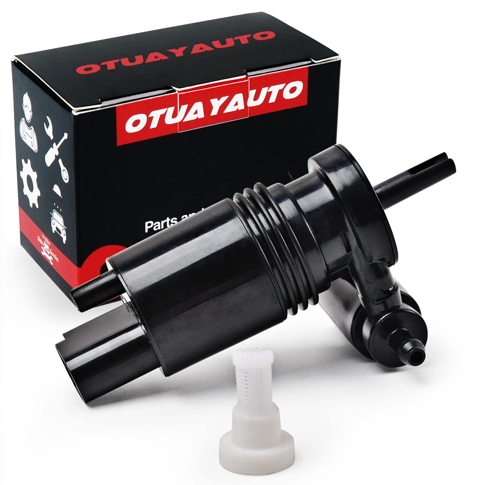 OTUAYAUTO 05179153Ac Windshield Washer Pump with grommet, Replacement For Jeep grand cherokee Wrangler commanderDodge grand cara