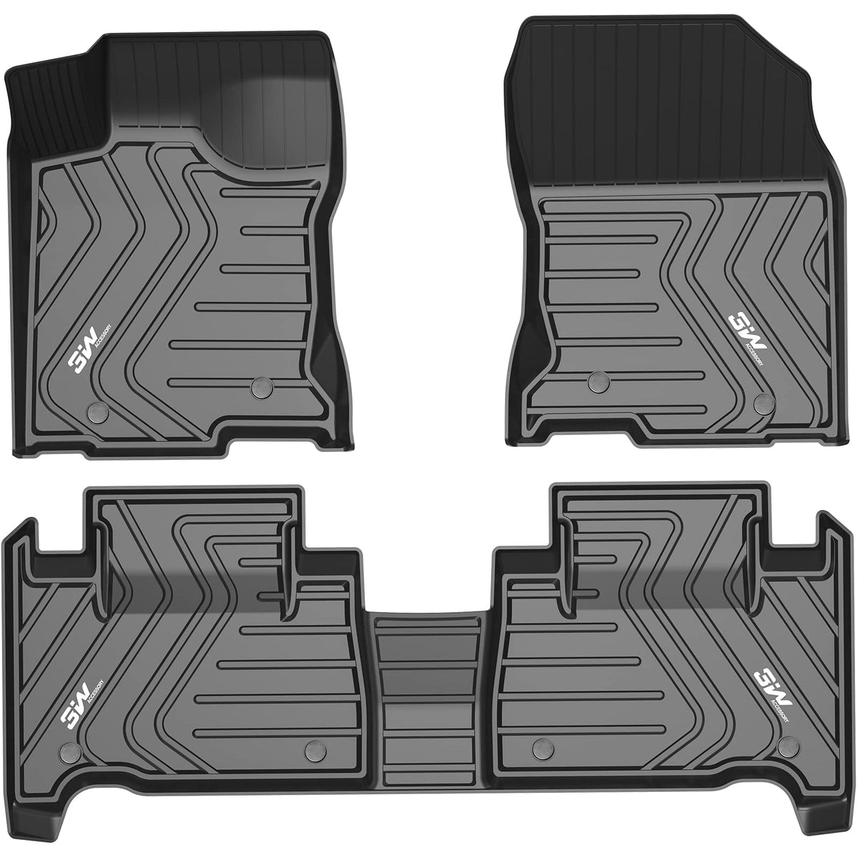 3W Floor Mats Fit Lexus Nx 2015-2021 (Nx200T/Nx300/Nx300H), Tpe All Weather Custom Fit Floor Liner For Lexus Nx, 1St&2Nd Row Ful