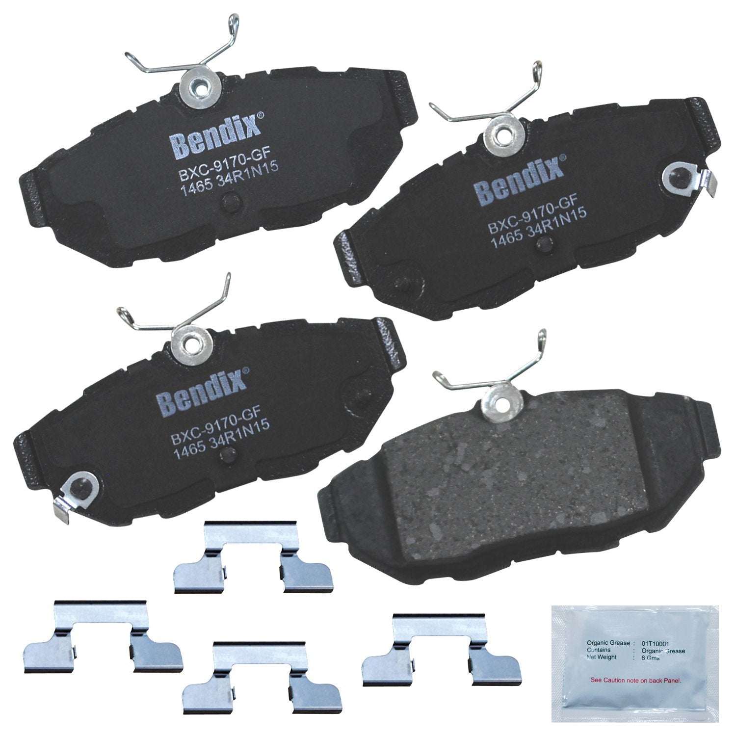Bendix Priority1 Cfc1465 Ceramic Rear Brake Pads For Avanti Avanti 2007-2005, Ford Mustang 2014-2005