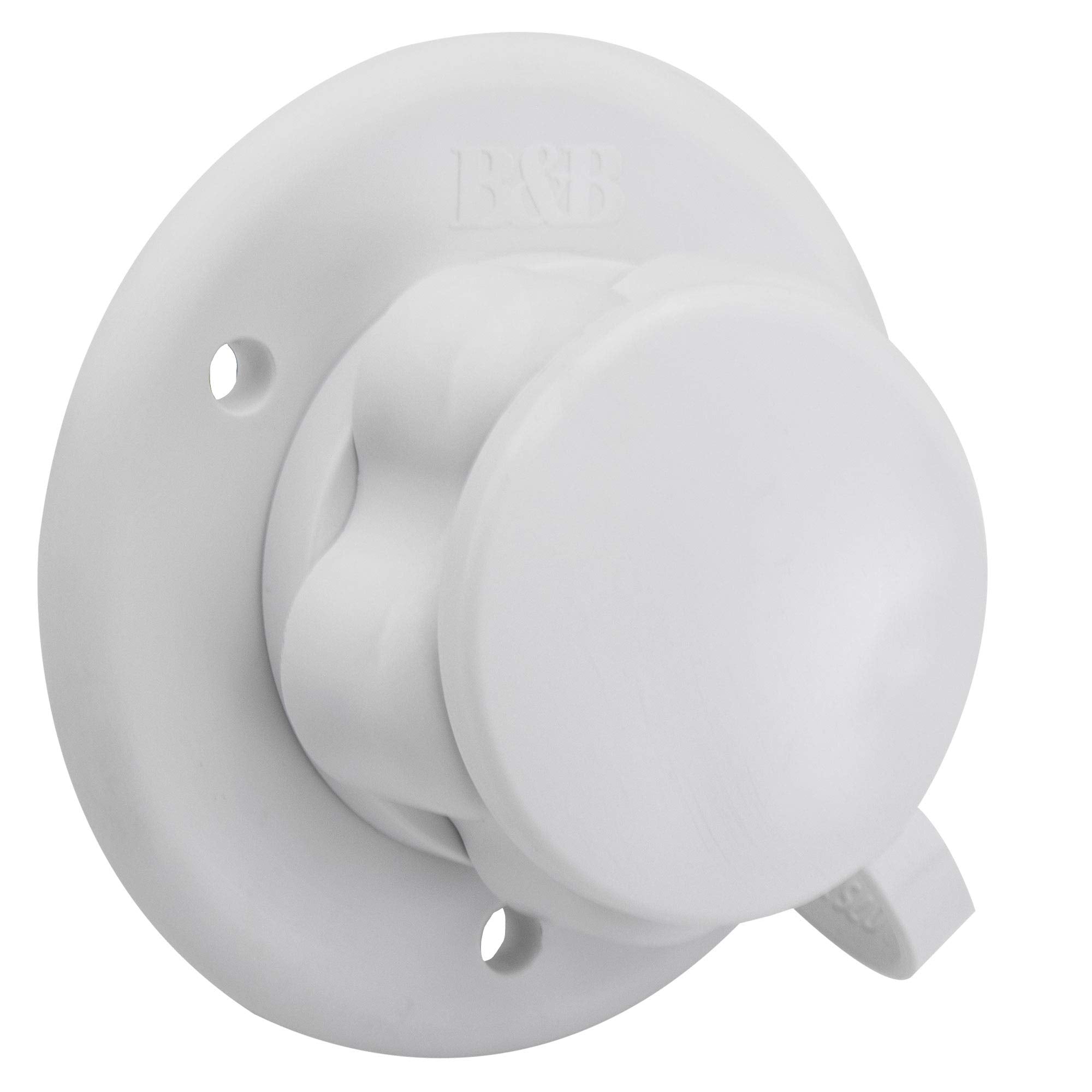 Recpro Rv City Water Fill Inlet | Plastic Flange With Check Valve | Camper | Trailer | Marine (White) | Made In Usa